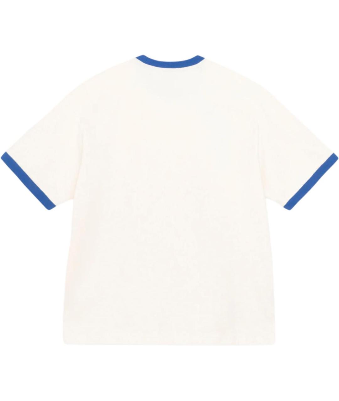 STUSSY Бежевая хлопковая футболка, фото 2