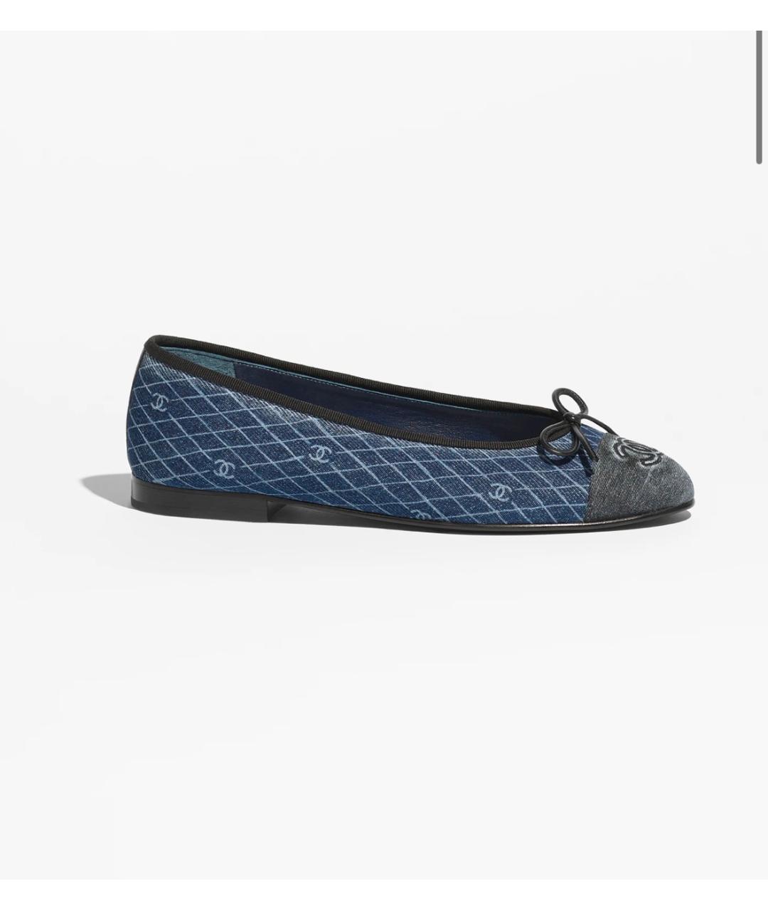 CHANEL Синие балетки, фото 3