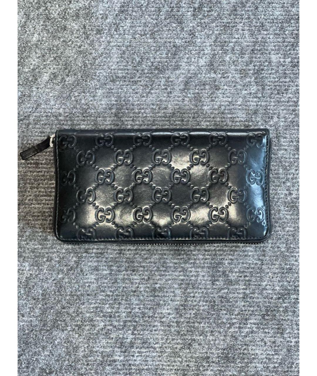 GUCCI Темно-синий кожаный кошелек, фото 3