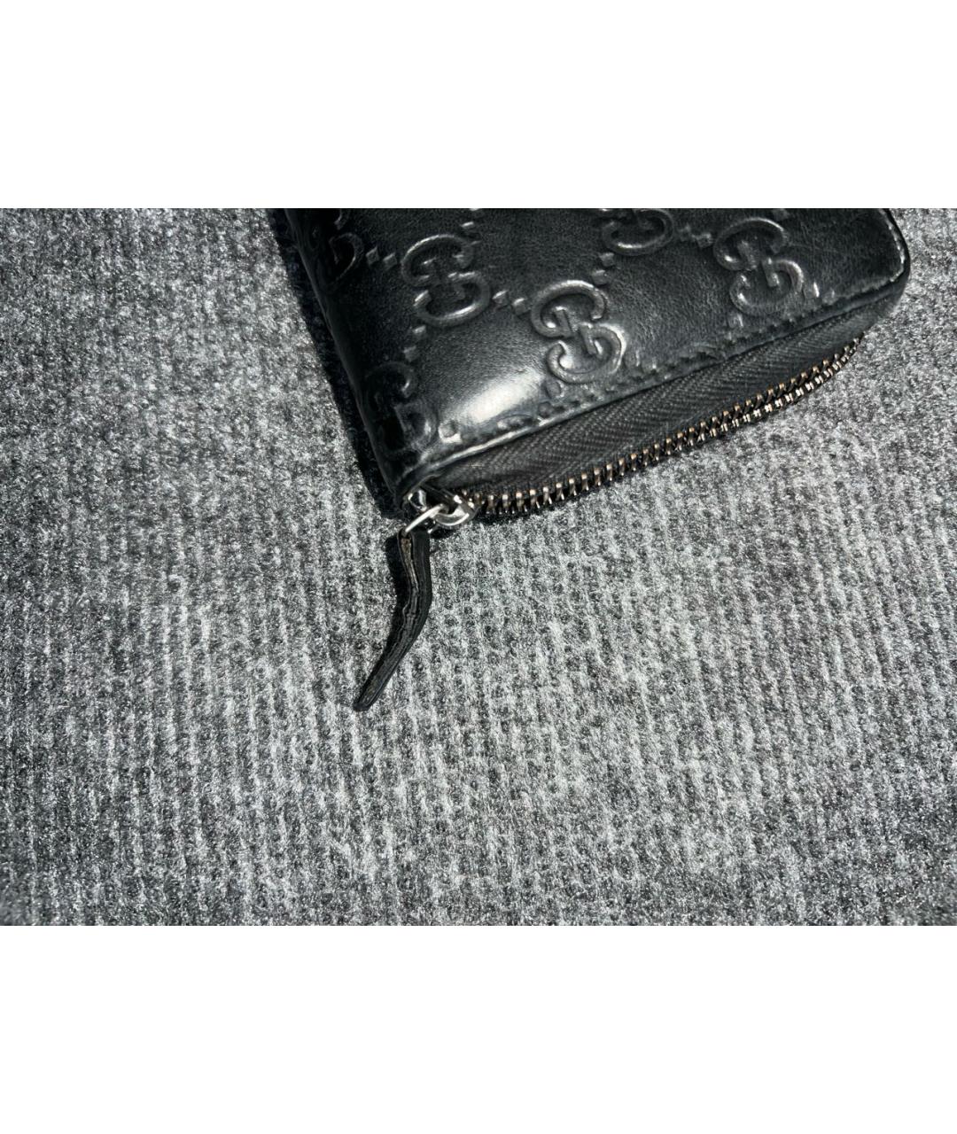 GUCCI Темно-синий кожаный кошелек, фото 5