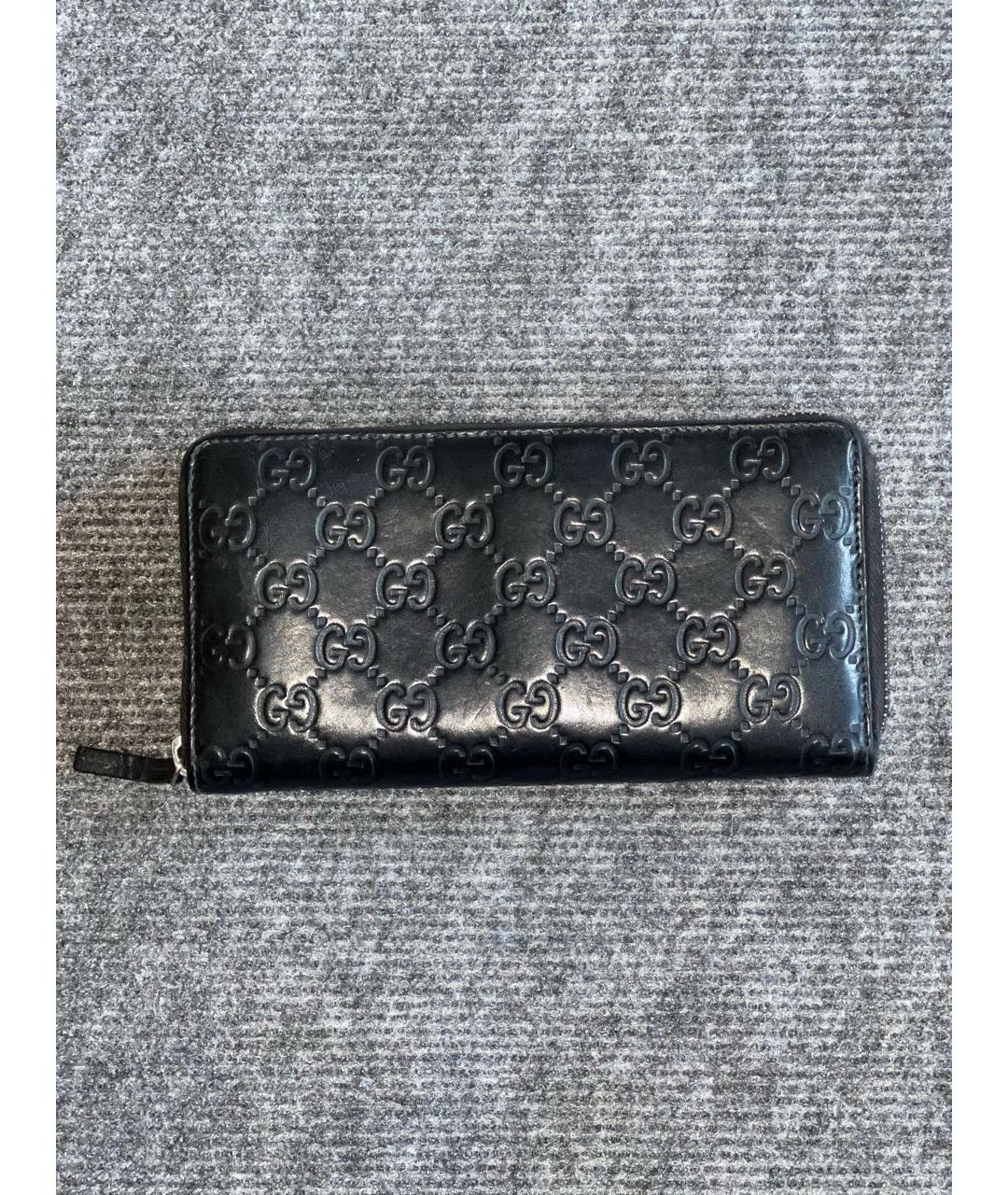 GUCCI Темно-синий кожаный кошелек, фото 7