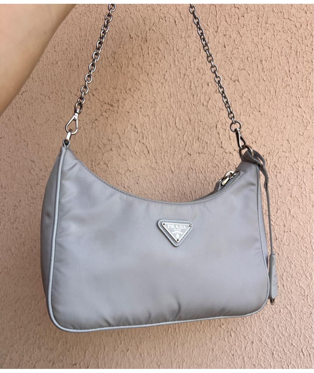 PRADA Серая сумка с короткими ручками, фото 2