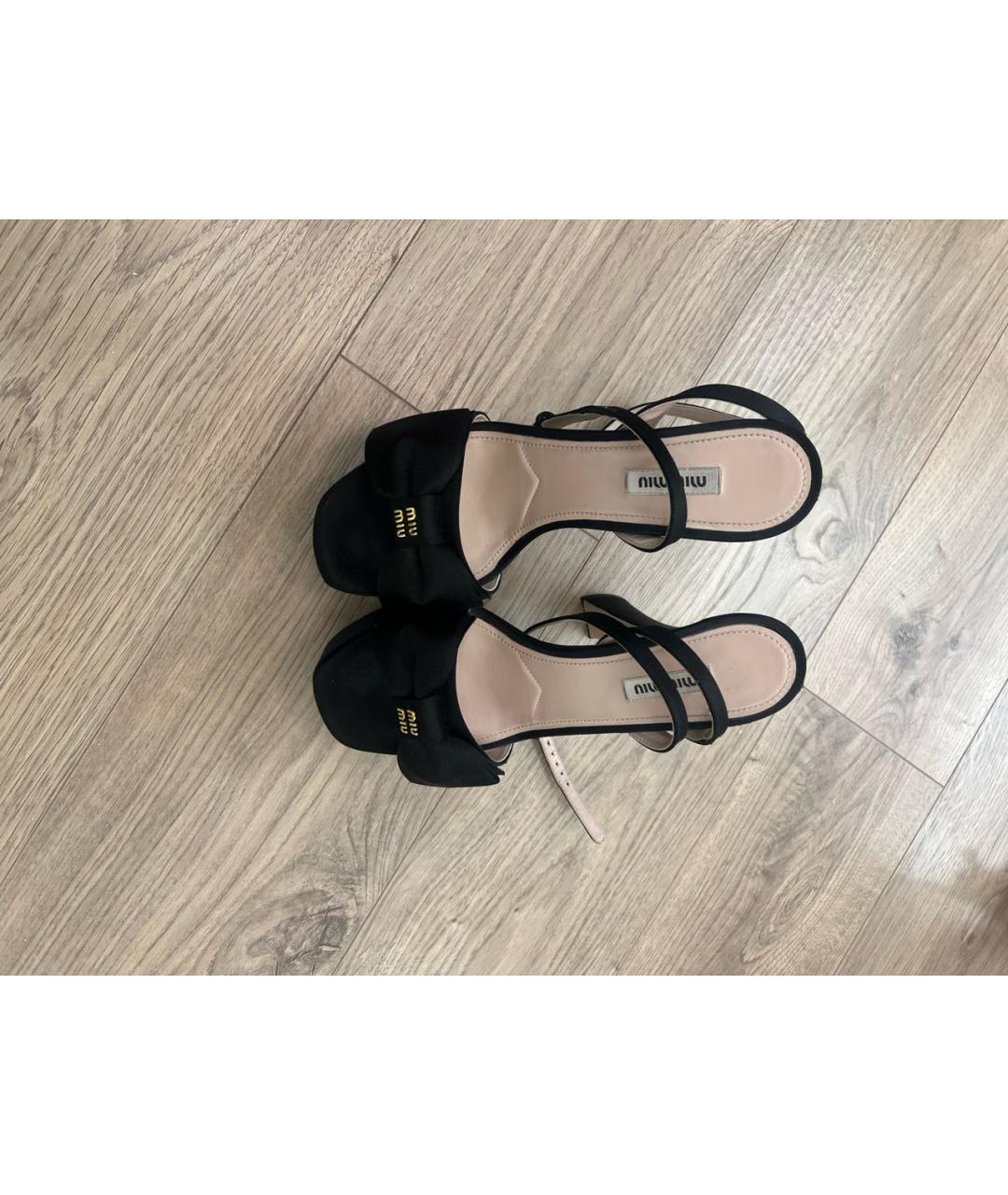 MIU MIU Черные босоножки, фото 9