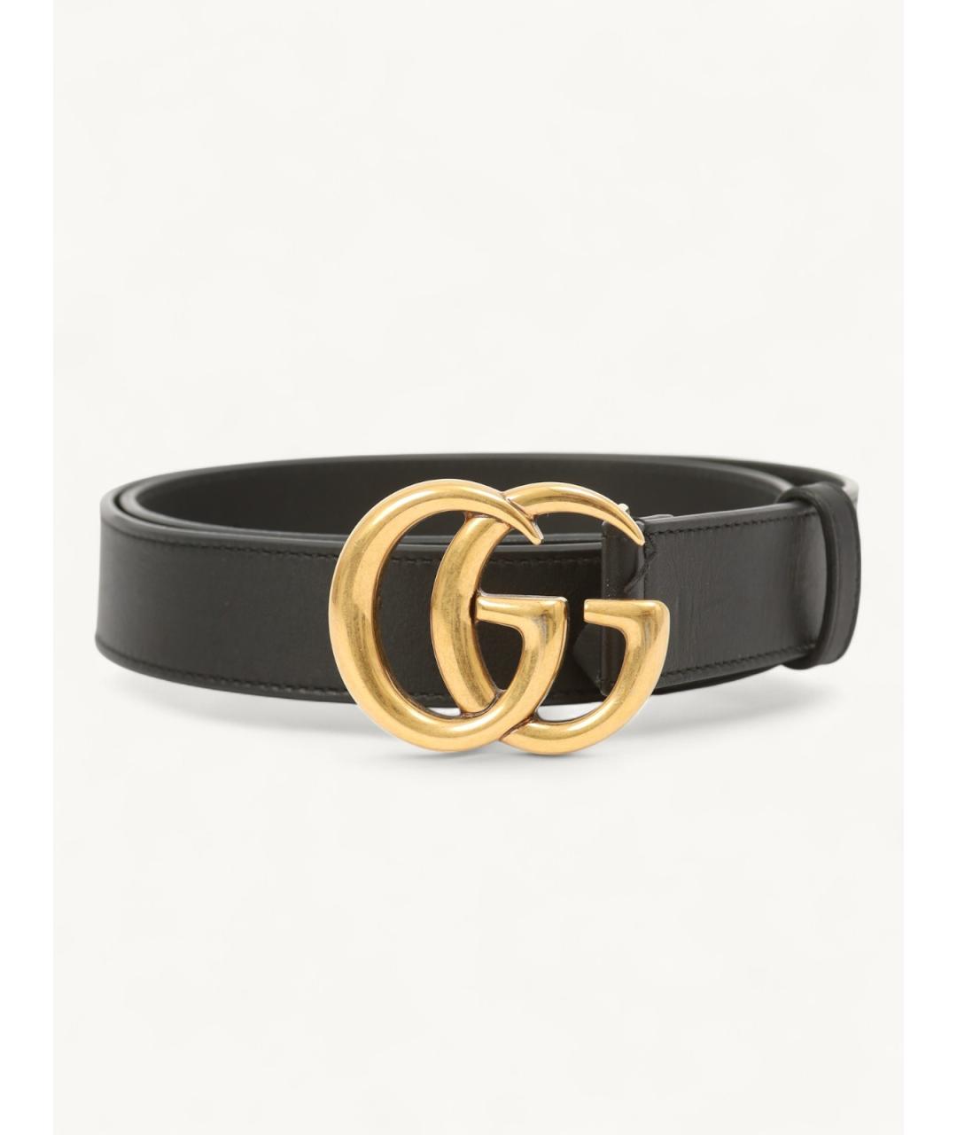 GUCCI Черный кожаный ремень, фото 5