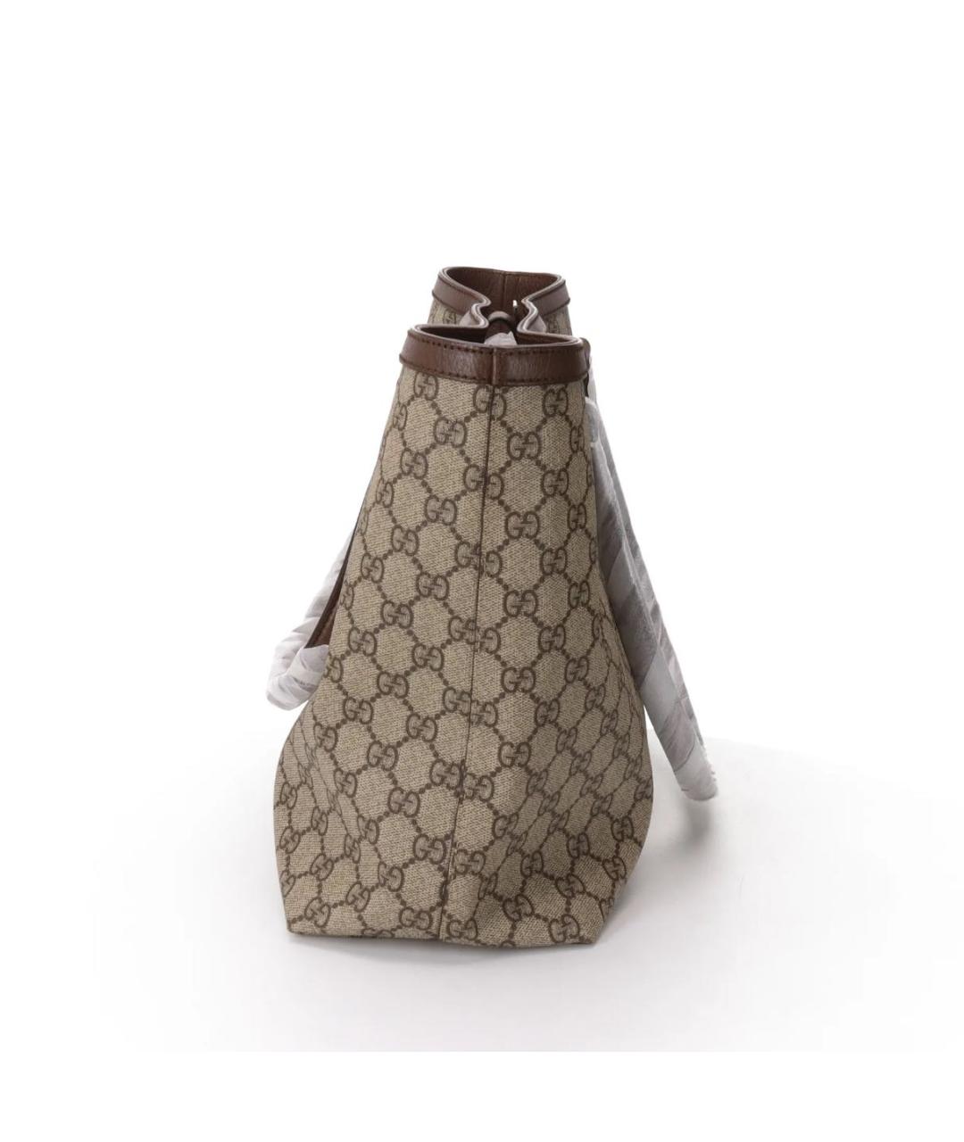 GUCCI Коричневая кожаная сумка тоут, фото 2