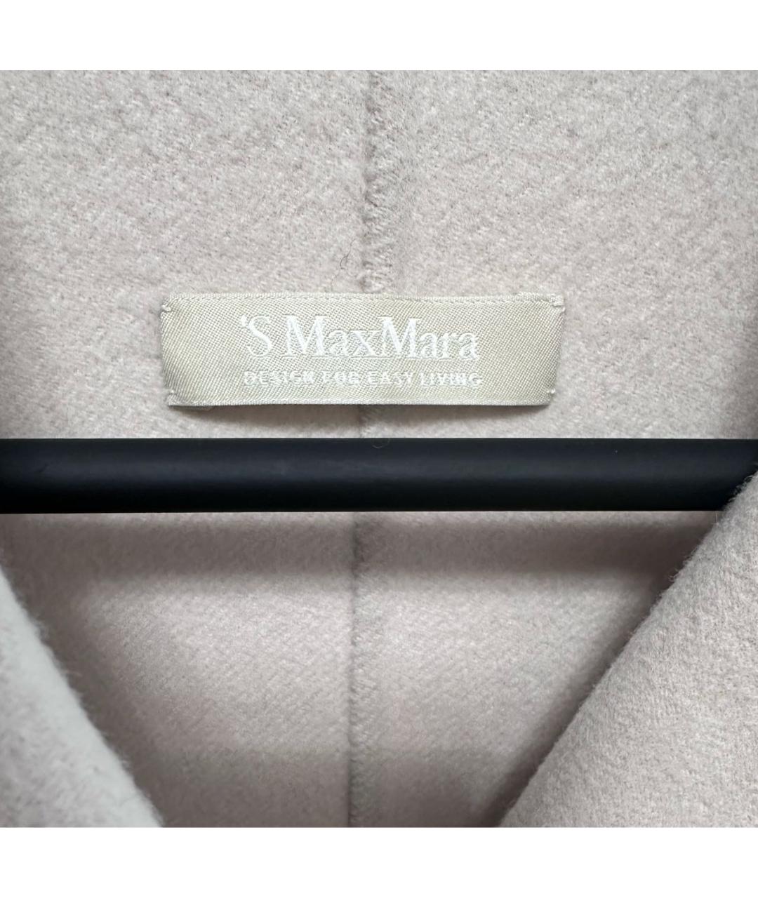 'S MAX MARA Бежевое шерстяное пальто, фото 3