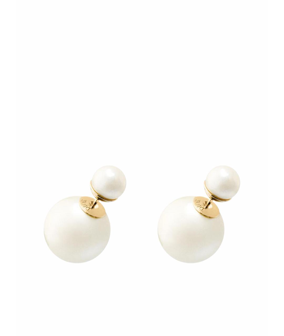 CHRISTIAN DIOR Белые жемчужные серьги, фото 1