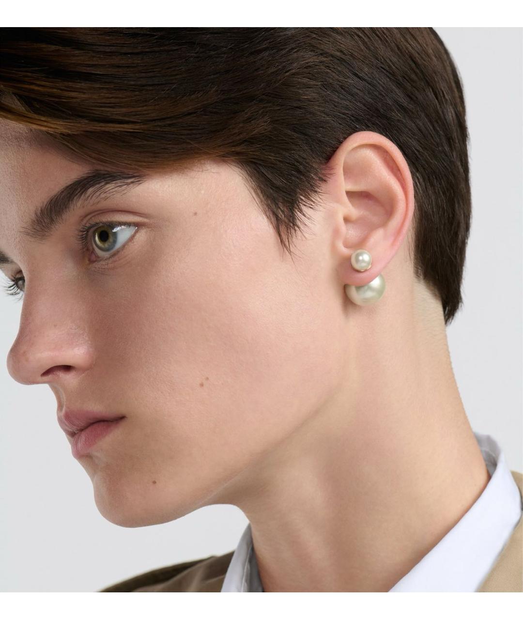 CHRISTIAN DIOR Белые жемчужные серьги, фото 4
