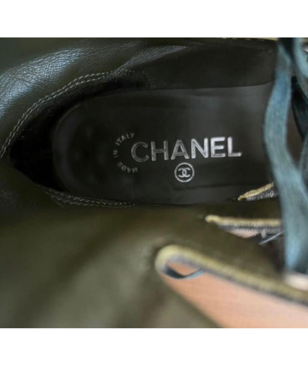 CHANEL Мульти текстильные ботинки, фото 5