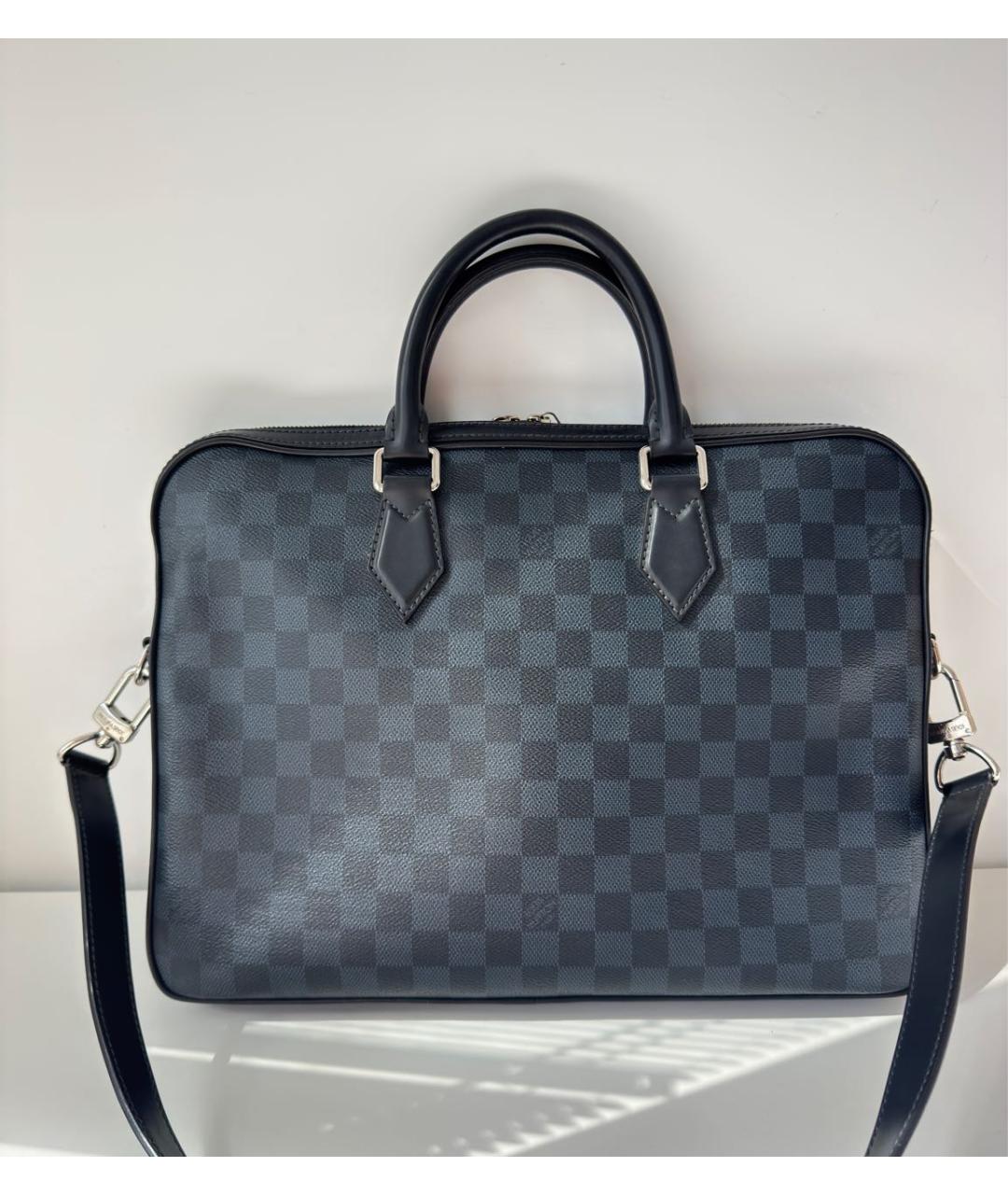 LOUIS VUITTON Темно-синий портфель, фото 4