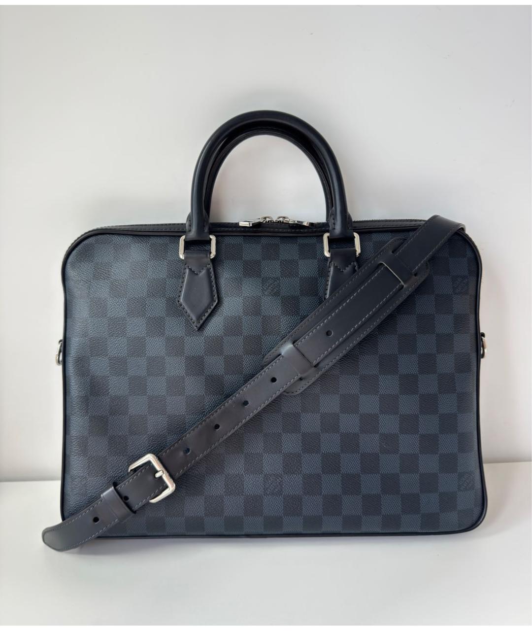 LOUIS VUITTON Темно-синий портфель, фото 9