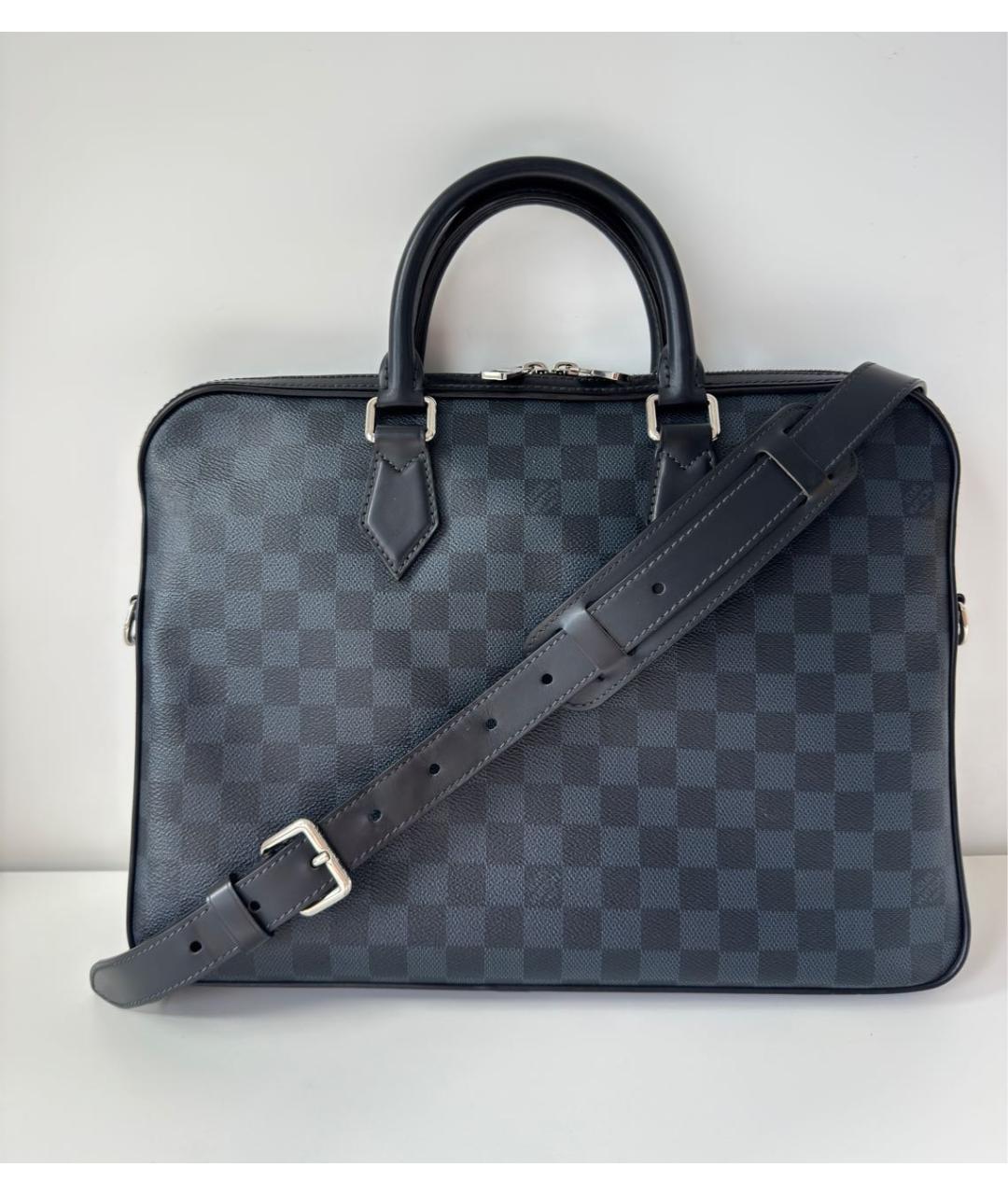 LOUIS VUITTON Темно-синий портфель, фото 2