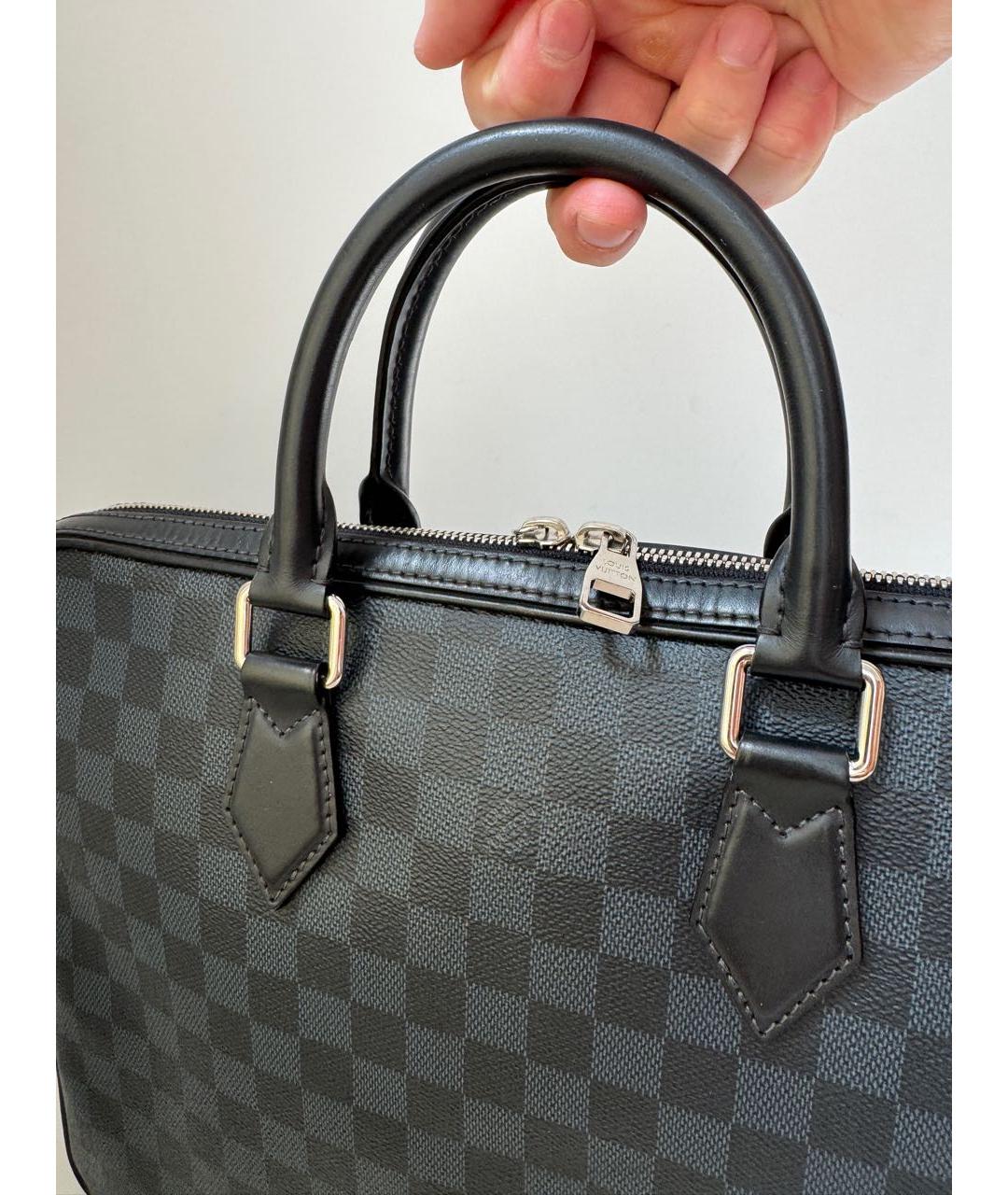 LOUIS VUITTON Темно-синий портфель, фото 5