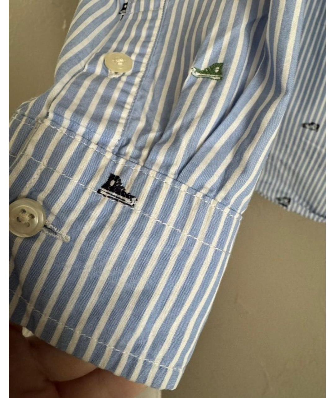 RALPH LAUREN Голубая хлопковая детская рубашка, фото 3