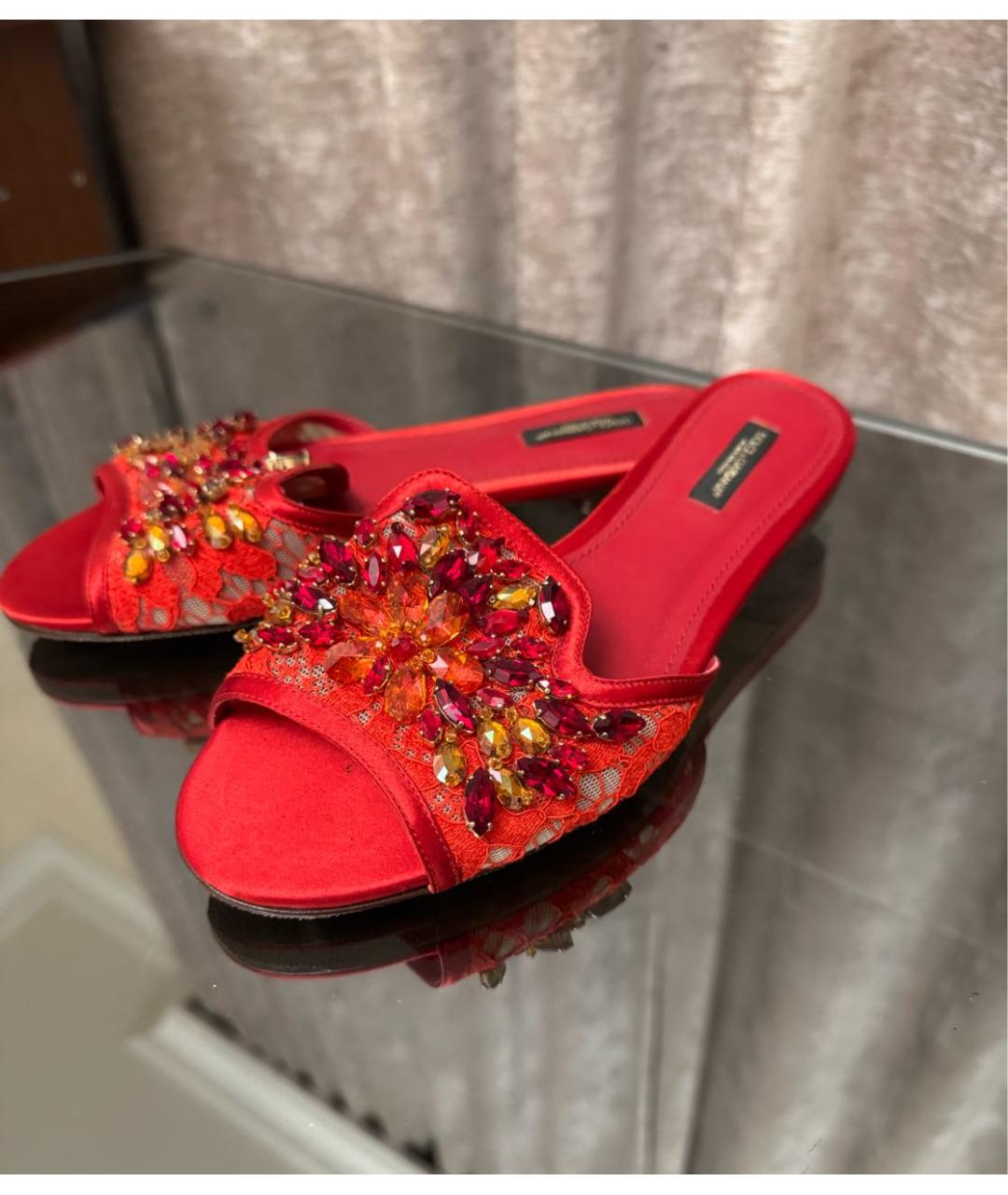 DOLCE&GABBANA Красные шлепанцы, фото 2