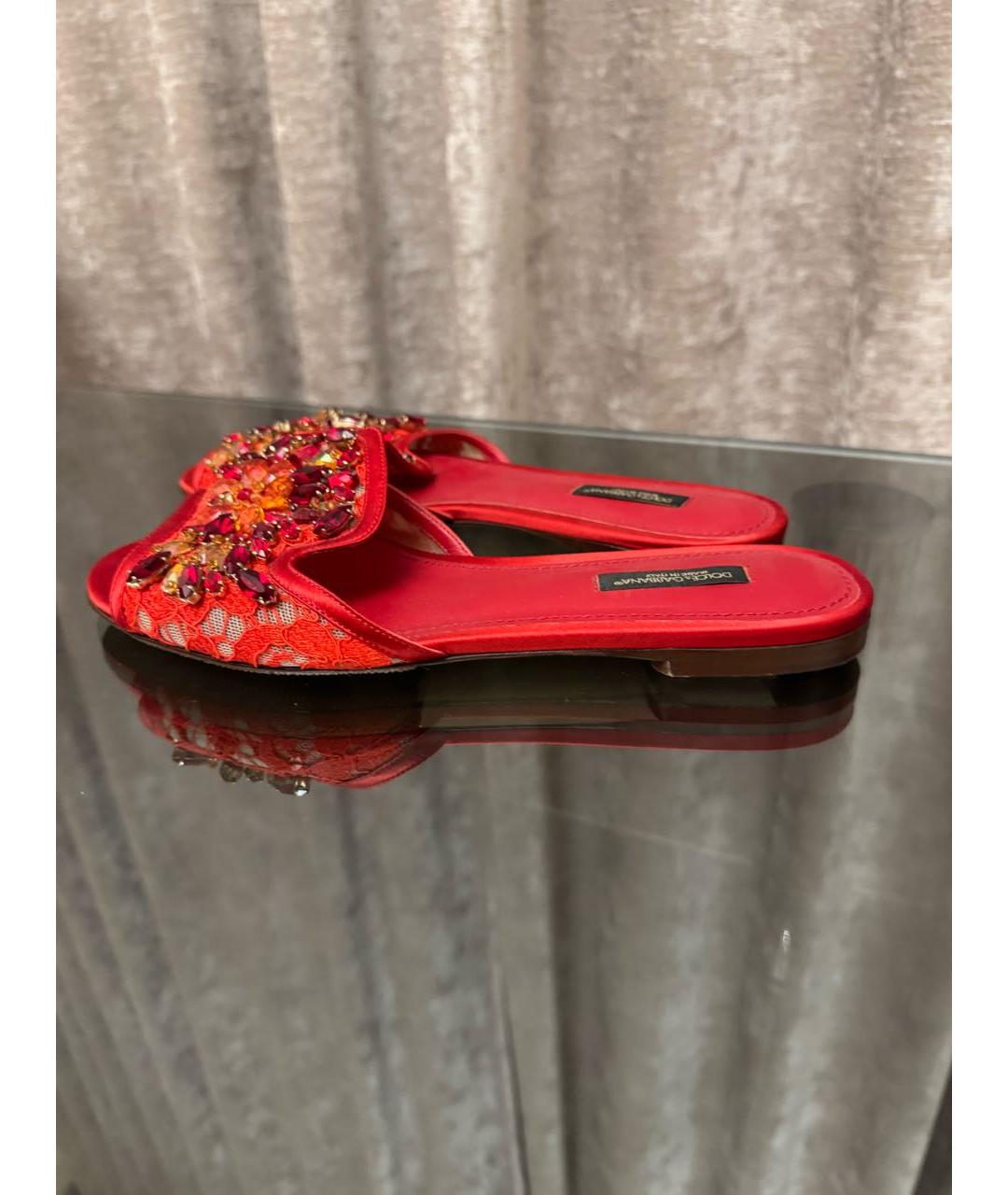 DOLCE&GABBANA Красные шлепанцы, фото 7