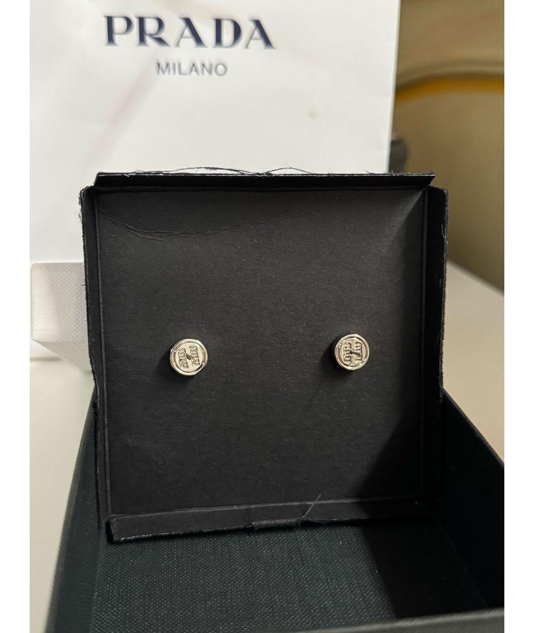 MIU MIU Бирюзовые металлические серьги, фото 3