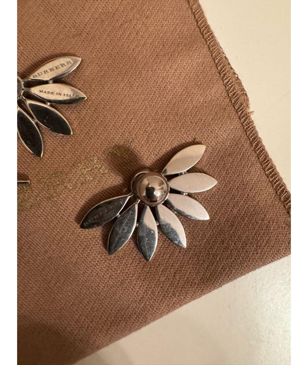 BURBERRY Серебряные металлические серьги, фото 5