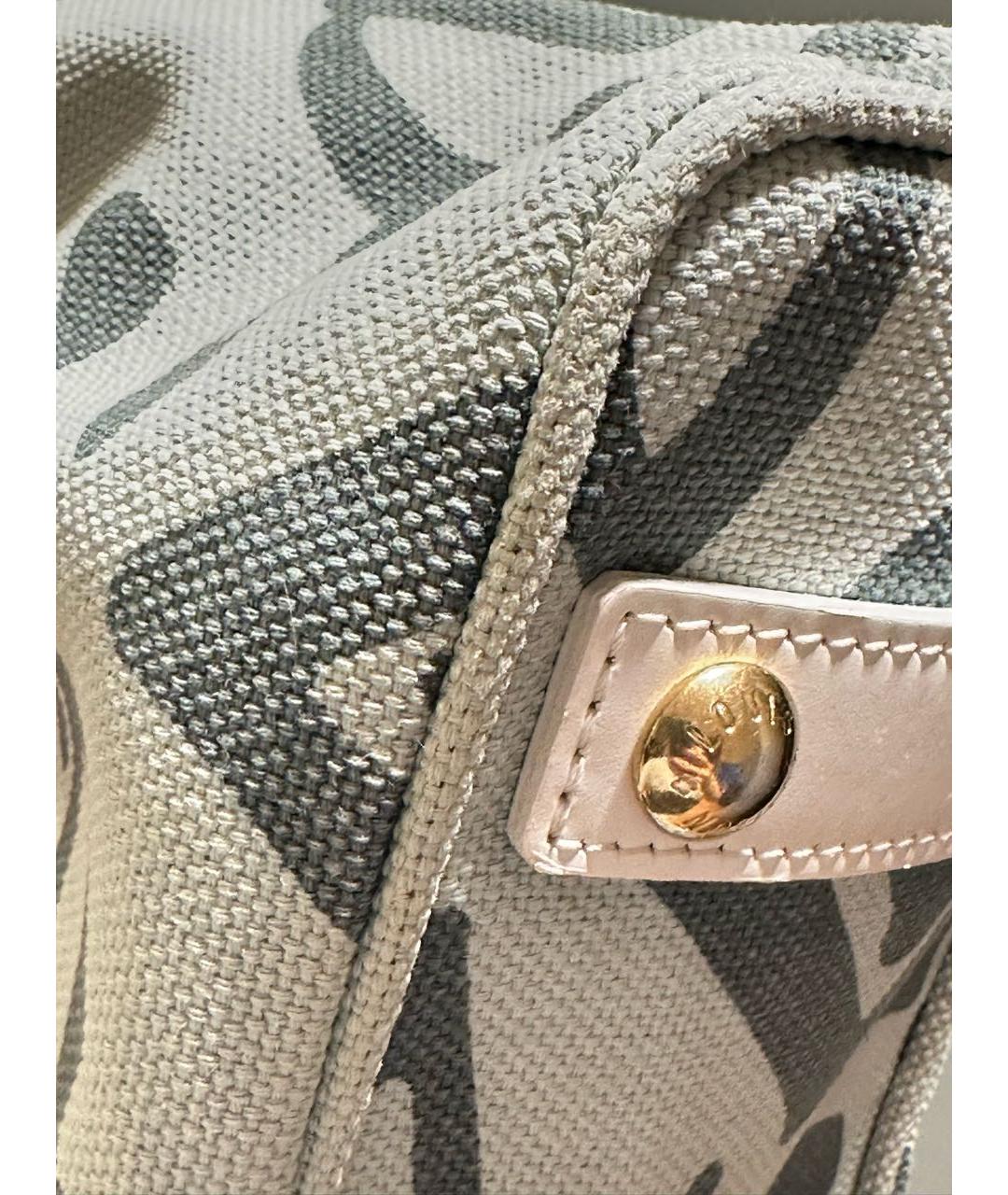 LOUIS VUITTON Голубая хлопковая сумка тоут, фото 5