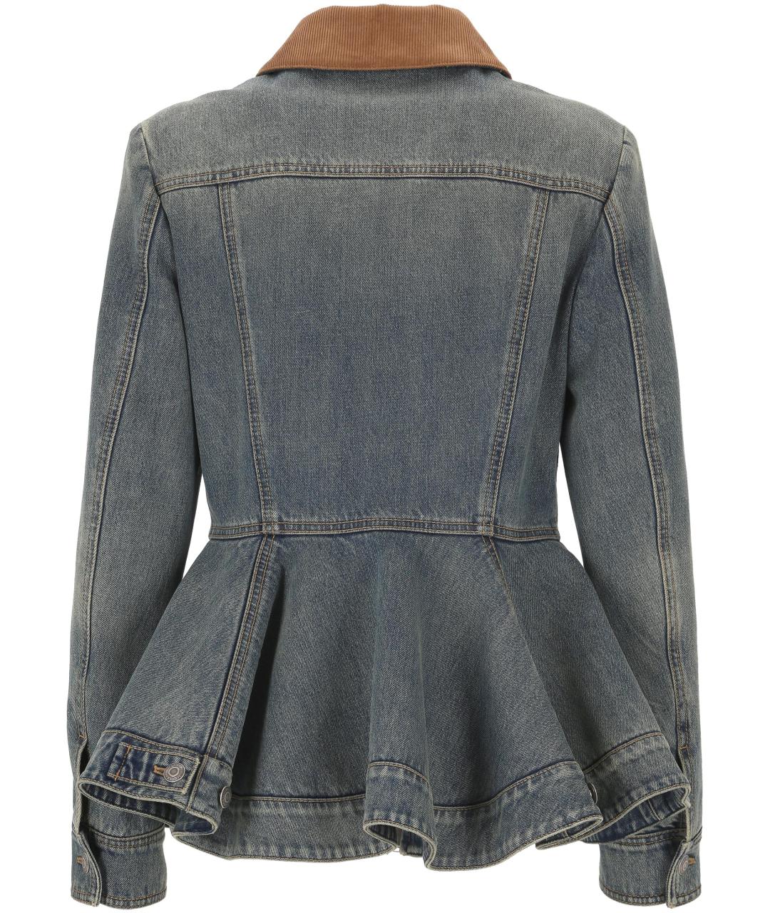 ALEXANDER MCQUEEN Синяя хлопковая куртка, фото 3