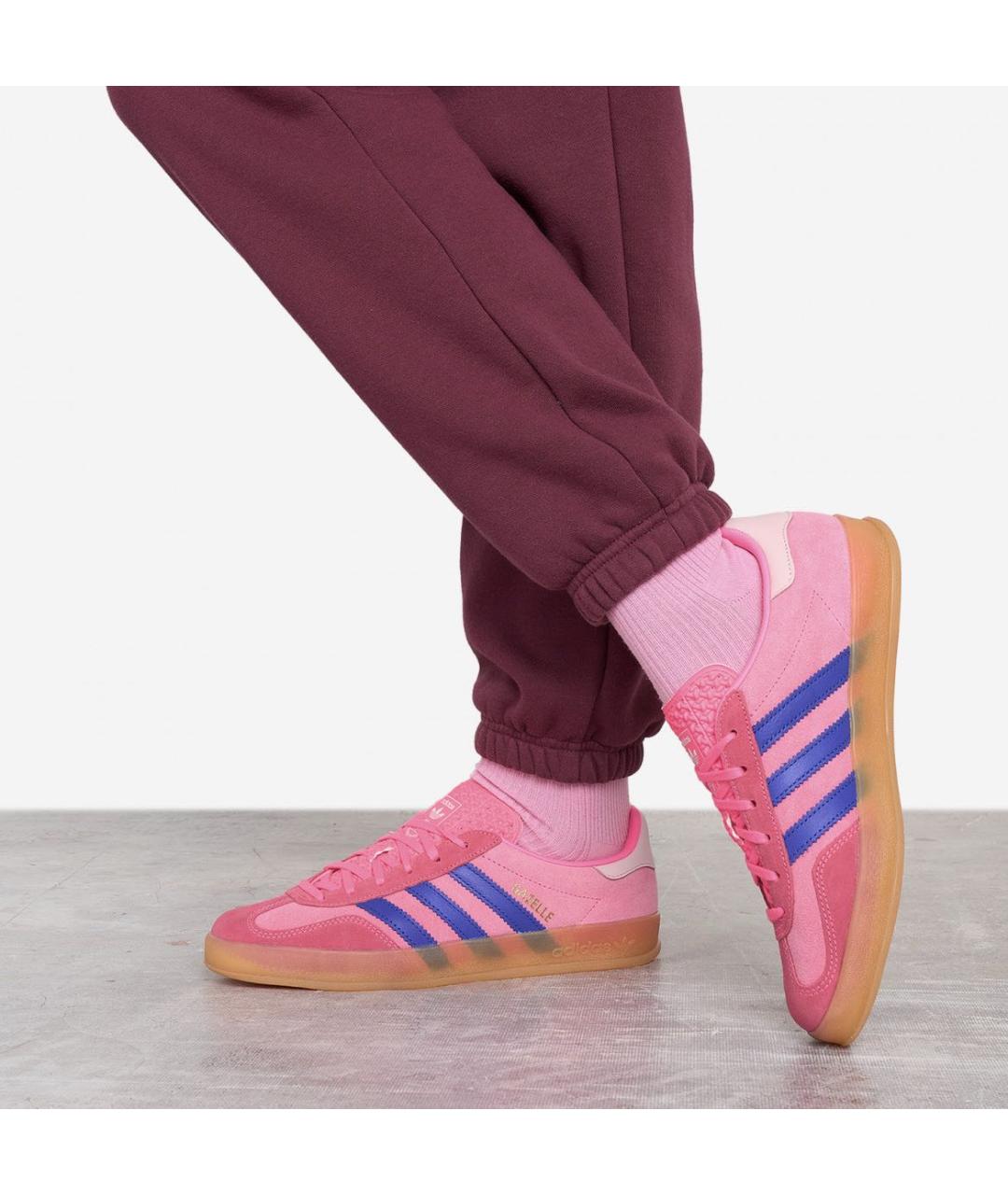 ADIDAS Розовые замшевые кеды, фото 3