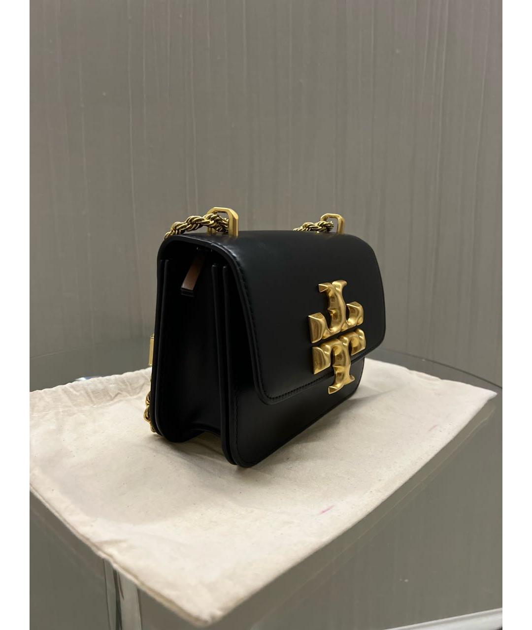 TORY BURCH Черная кожаная сумка через плечо, фото 2