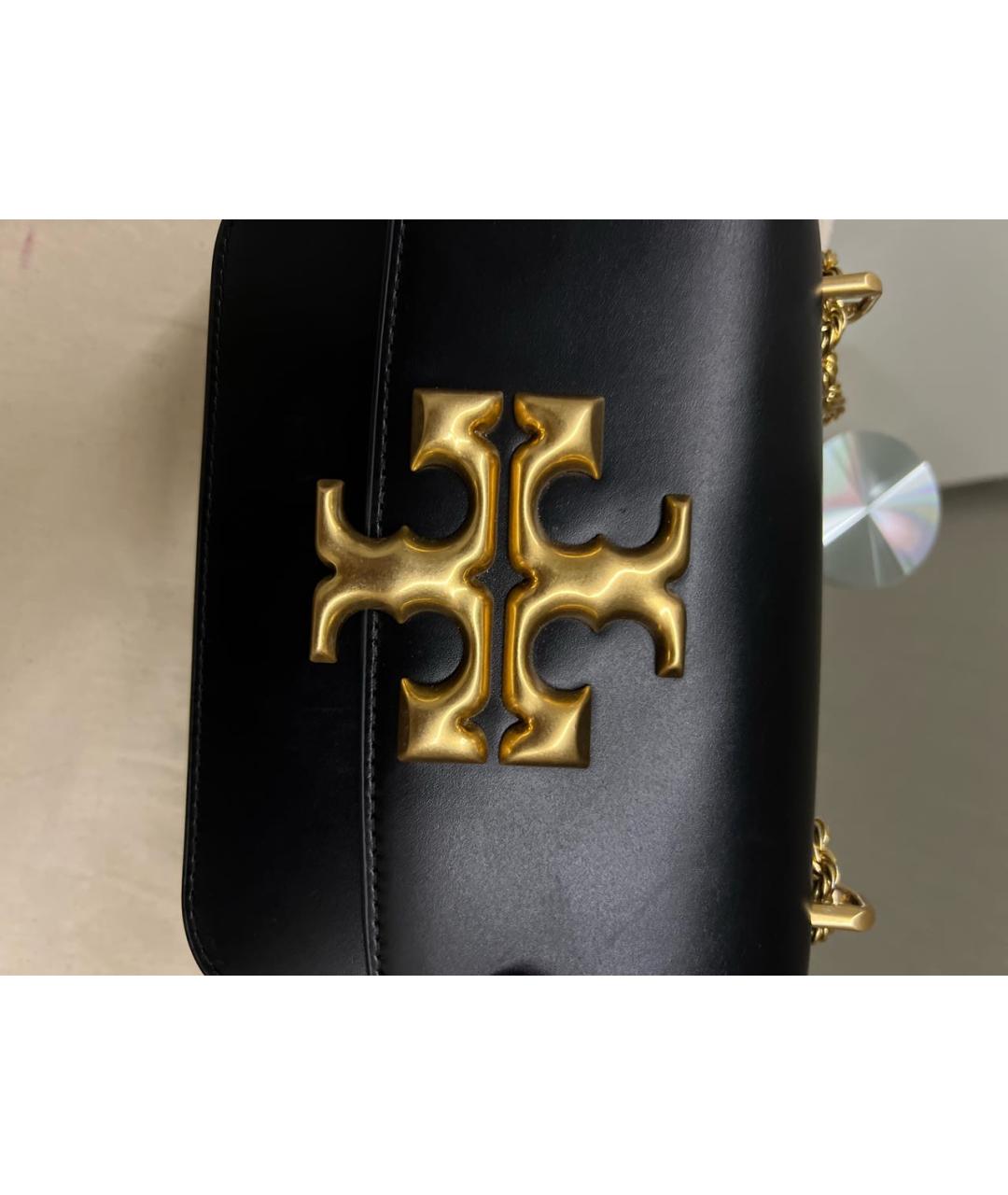 TORY BURCH Черная кожаная сумка через плечо, фото 7