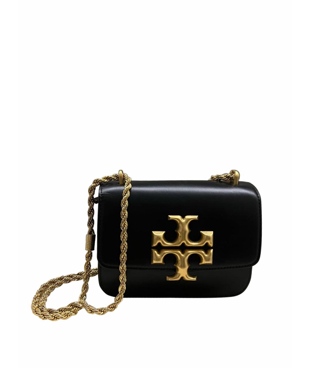 TORY BURCH Черная кожаная сумка через плечо, фото 1