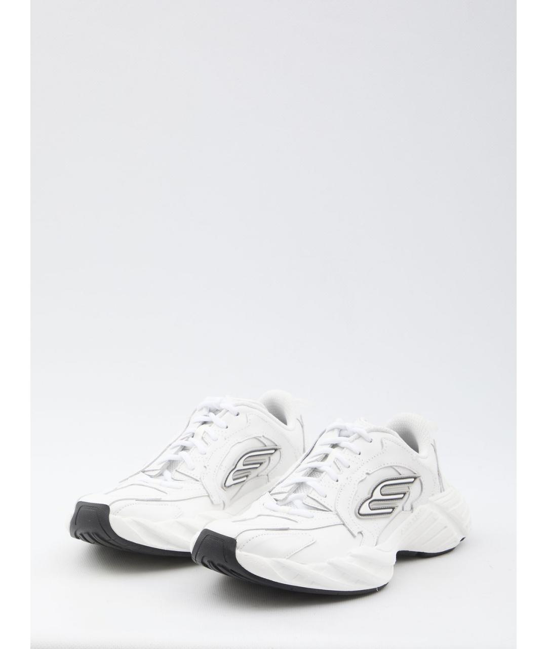 BALENCIAGA Белые кожаные низкие кроссовки / кеды, фото 2