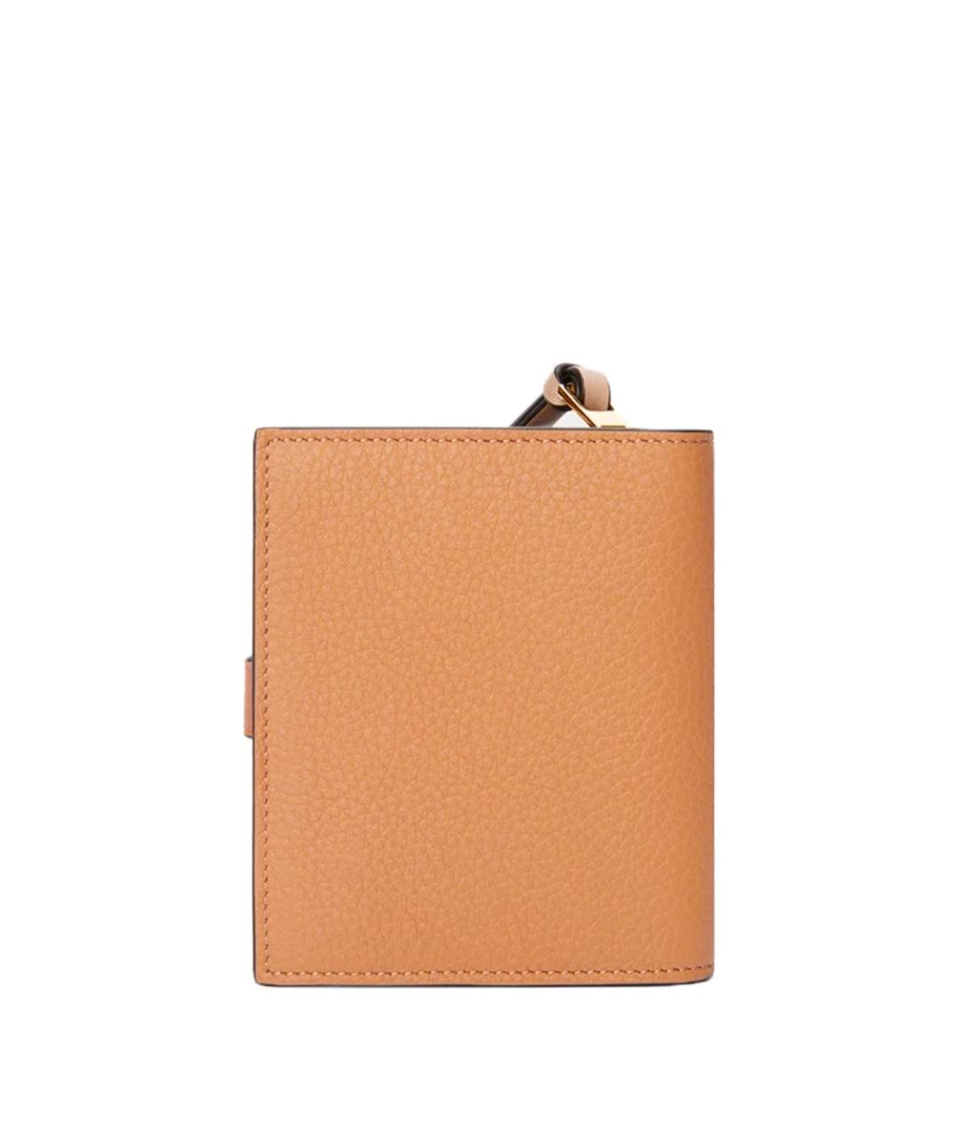 LOEWE Оранжевый кожаный кошелек, фото 4