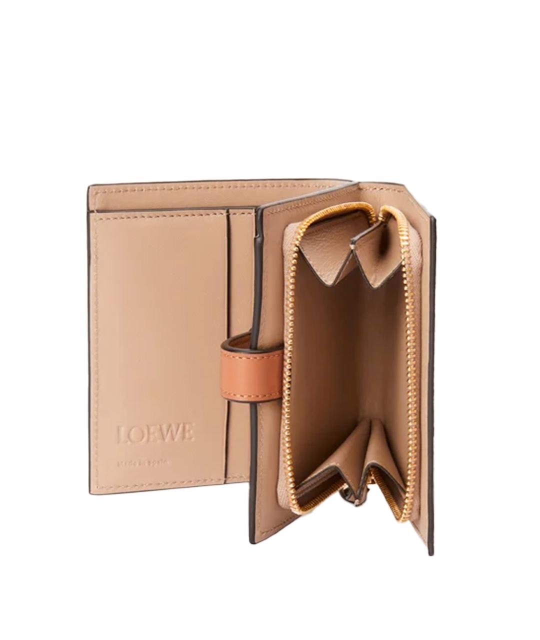 LOEWE Оранжевый кожаный кошелек, фото 3