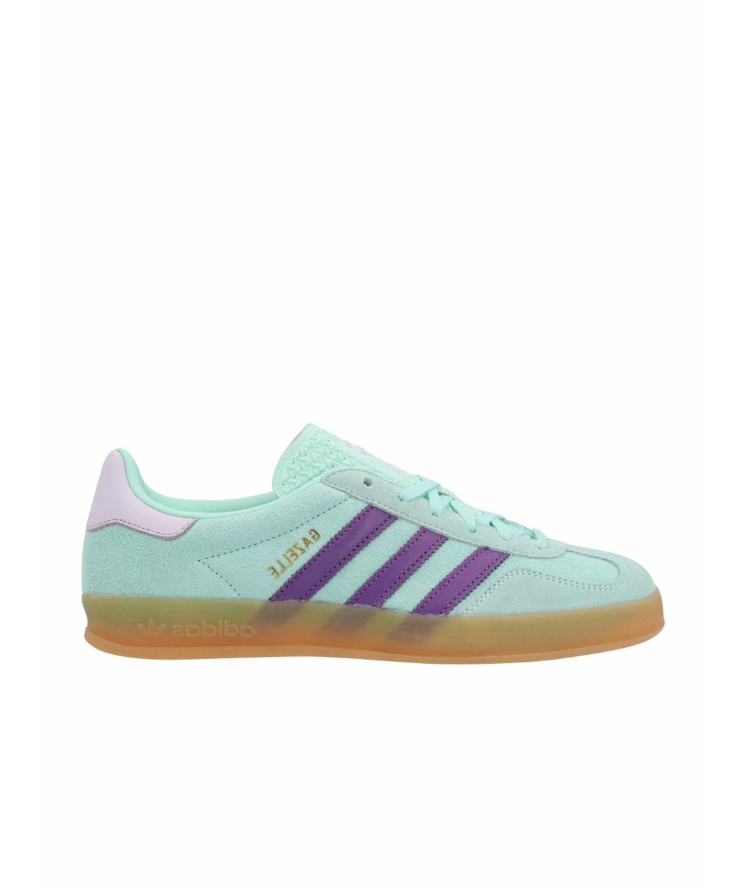 ADIDAS Бирюзовые замшевые кеды, фото 1