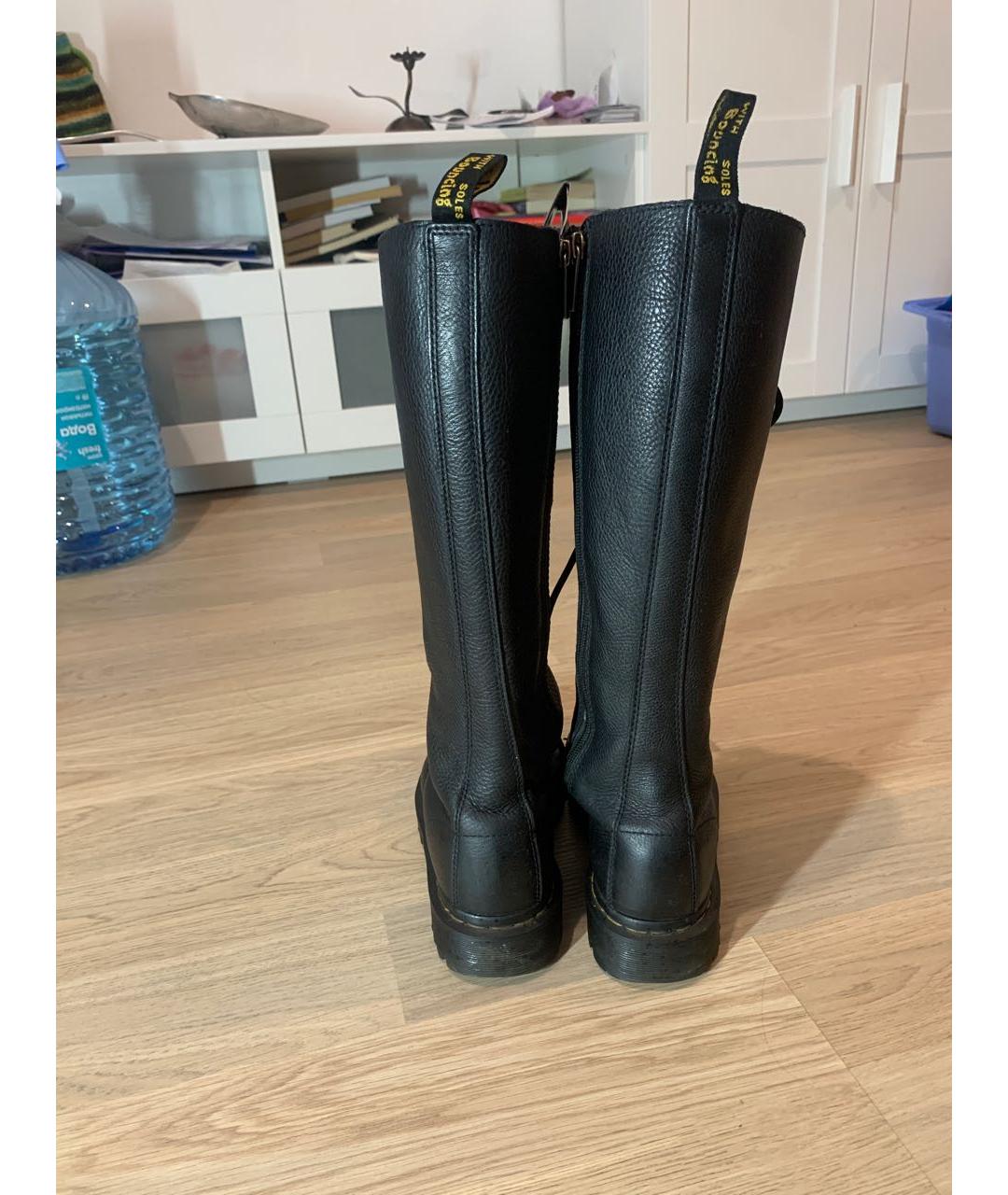 DR. MARTENS Черные кожаные ботинки, фото 4