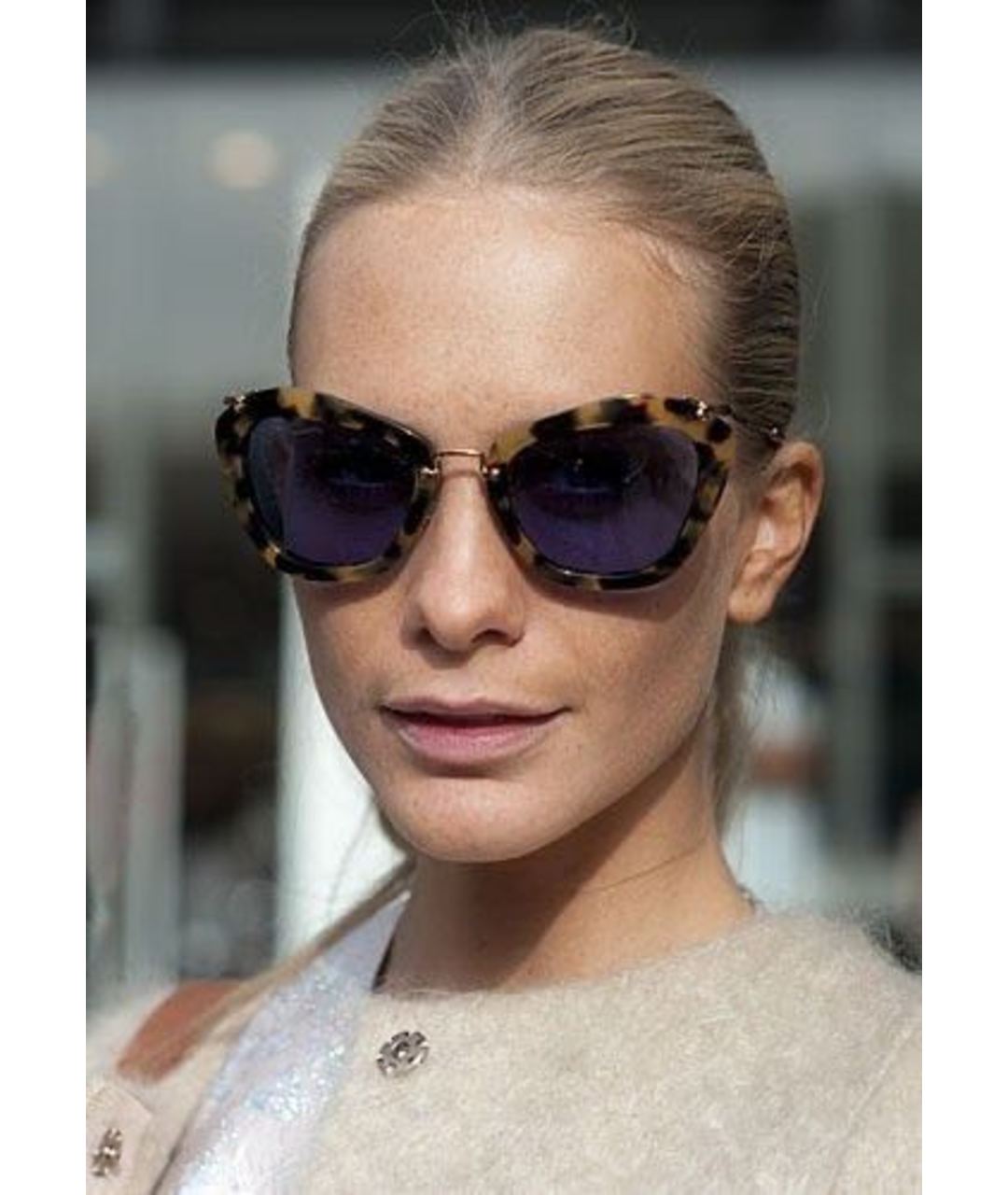 MIU MIU Фиолетовые пластиковые солнцезащитные очки, фото 6