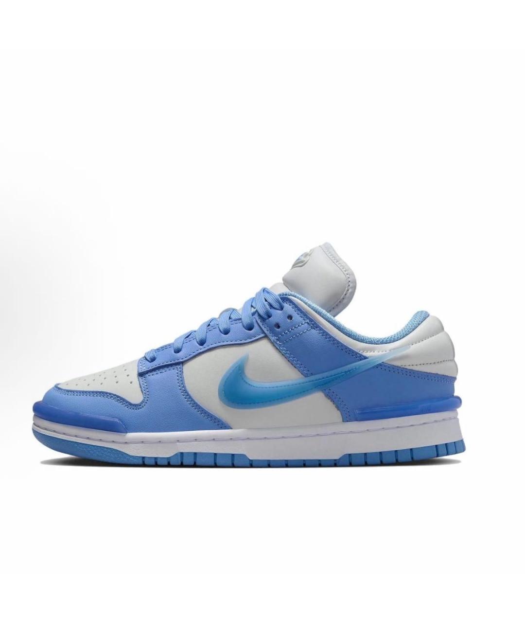 NIKE Голубые кожаные кроссовки, фото 6