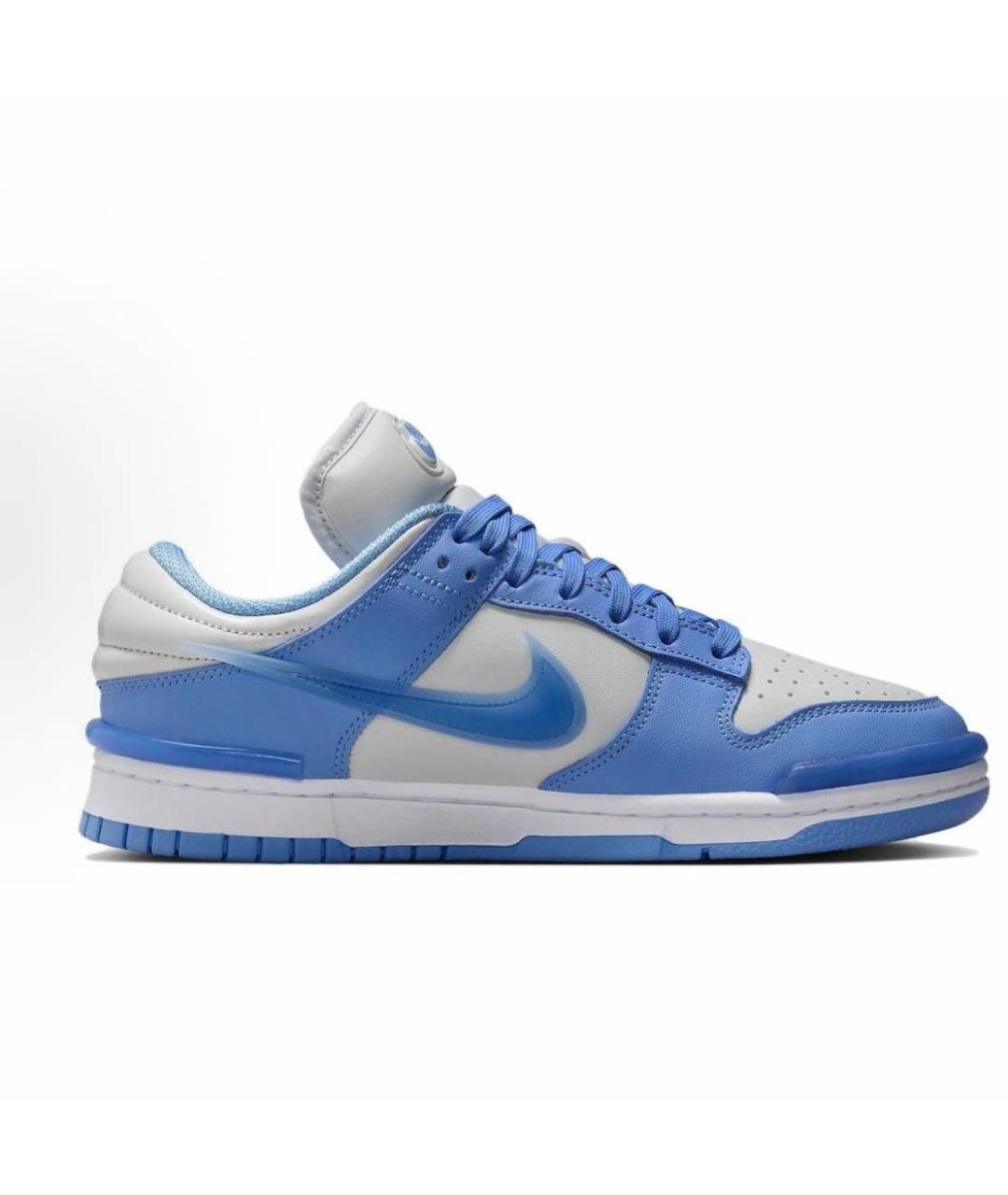 NIKE Голубые кожаные кроссовки, фото 2