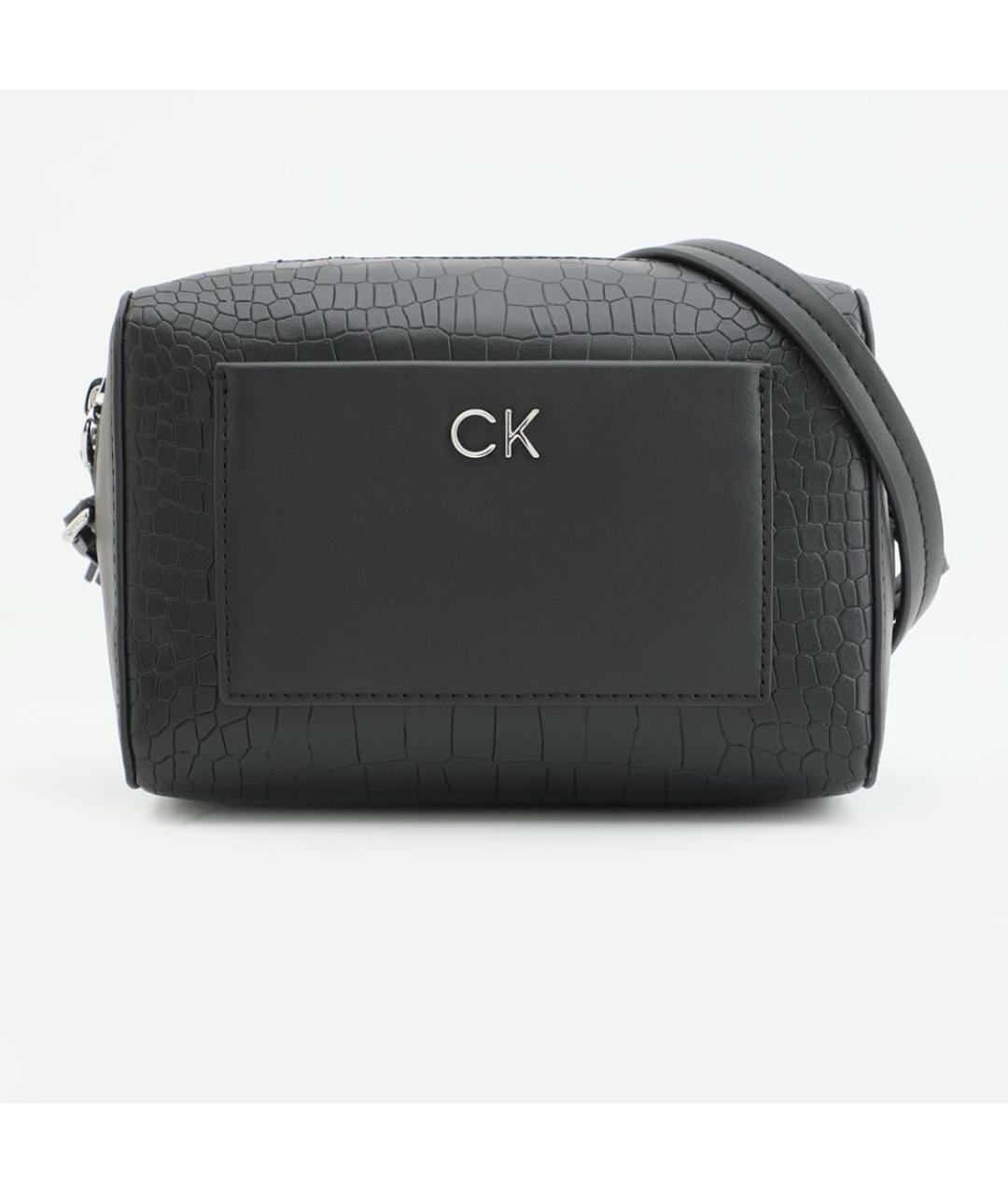 CALVIN KLEIN Черная сумка через плечо из искусственной кожи, фото 3