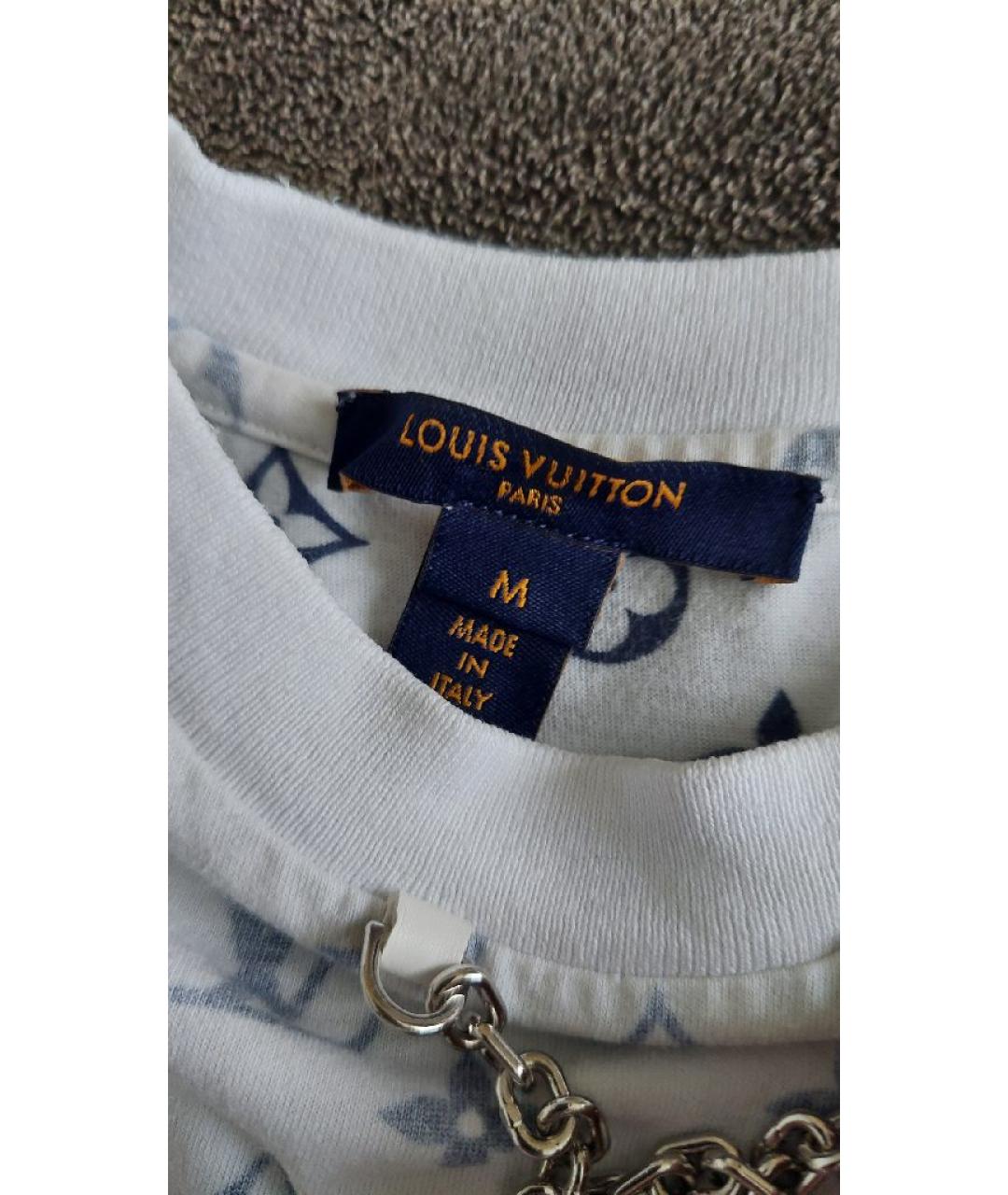 LOUIS VUITTON Белая хлопковая футболка, фото 3