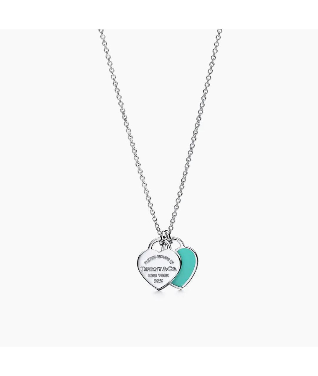 TIFFANY&CO Бирюзовая серебряная подвеска, фото 4