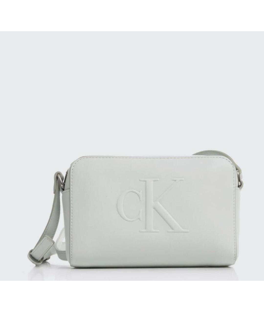 CALVIN KLEIN Серая сумка через плечо из искусственной кожи, фото 3