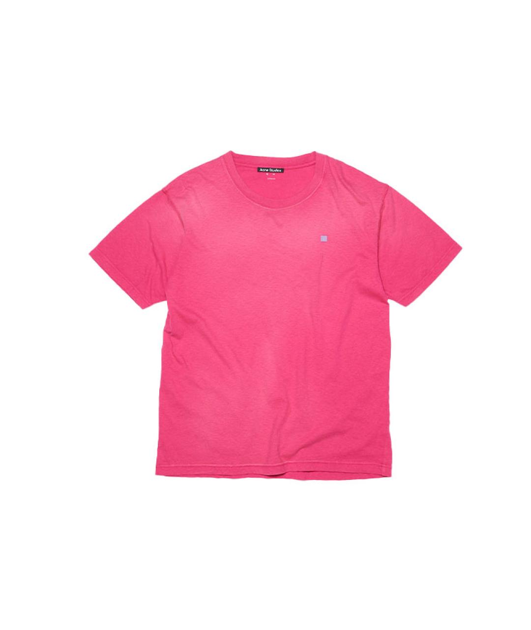 ACNE STUDIOS Розовая хлопковая футболка, фото 1