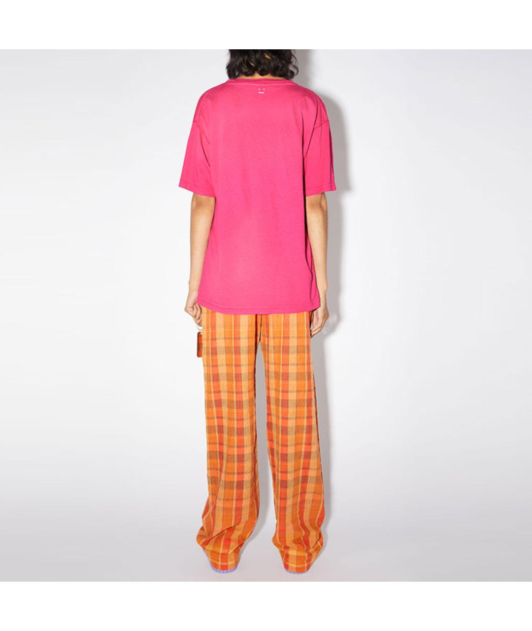 ACNE STUDIOS Розовая хлопковая футболка, фото 3