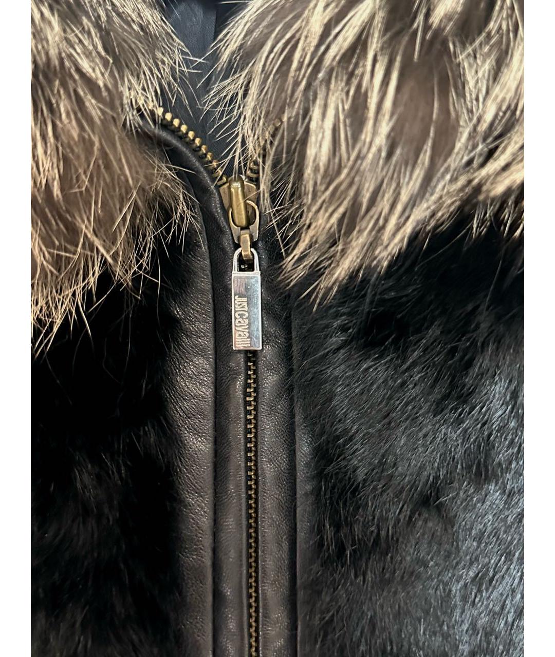JUST CAVALLI Коричневая меховая шуба, фото 4