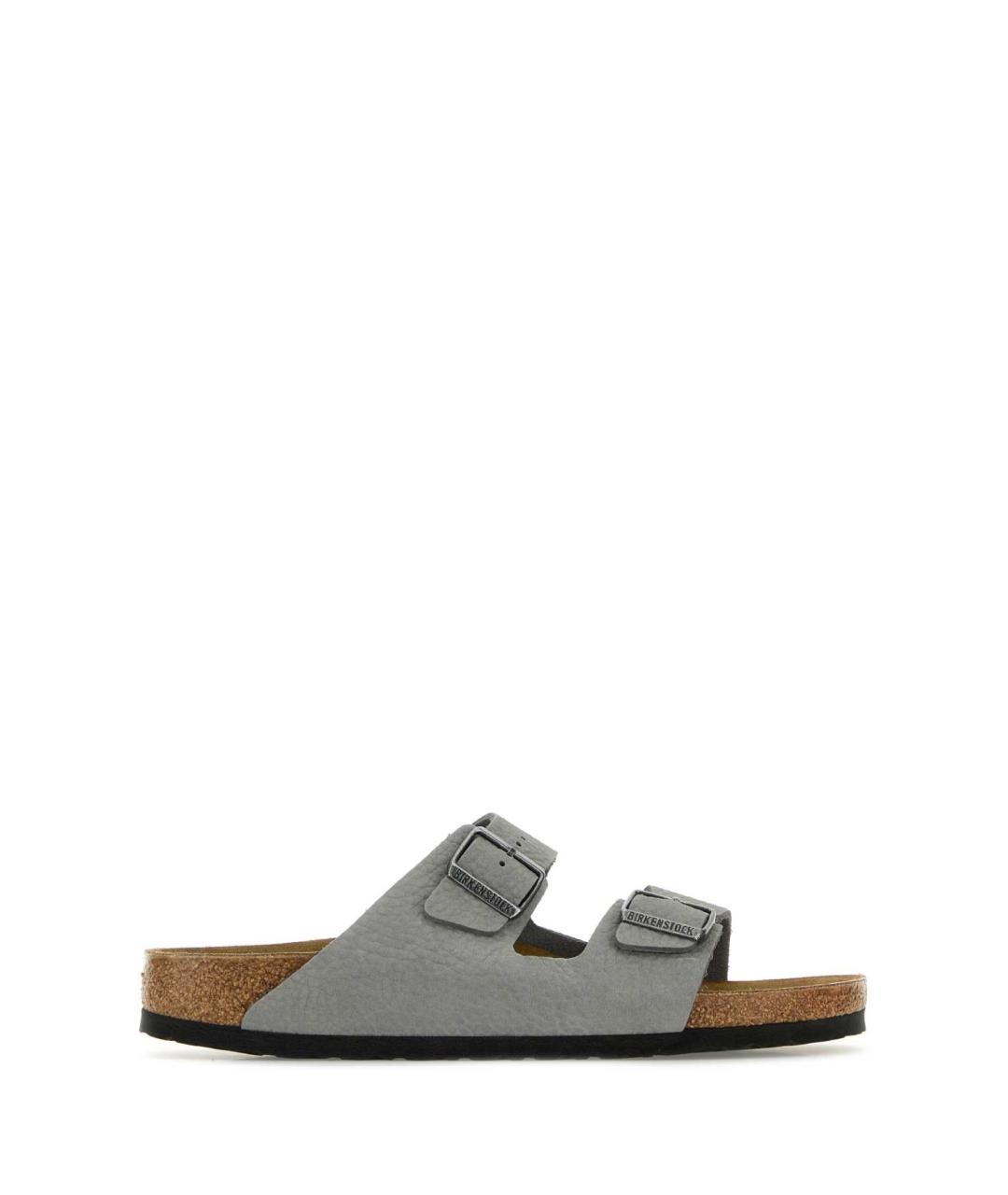 BIRKENSTOCK Серые кожаные сандалии, фото 1