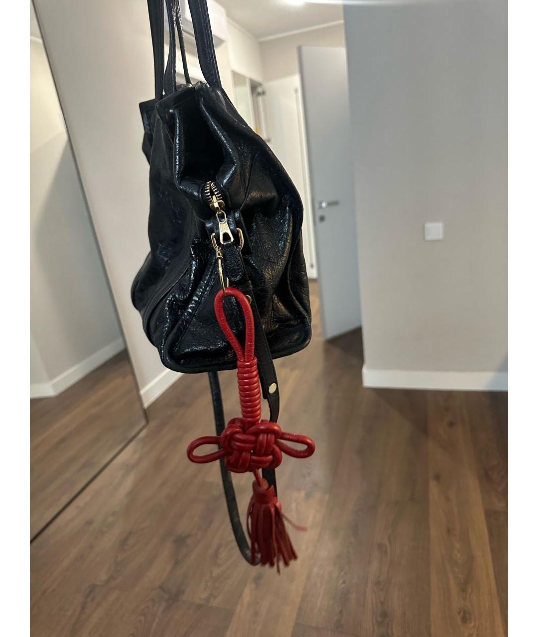 BALENCIAGA Черная сумка тоут из лакированной кожи, фото 4