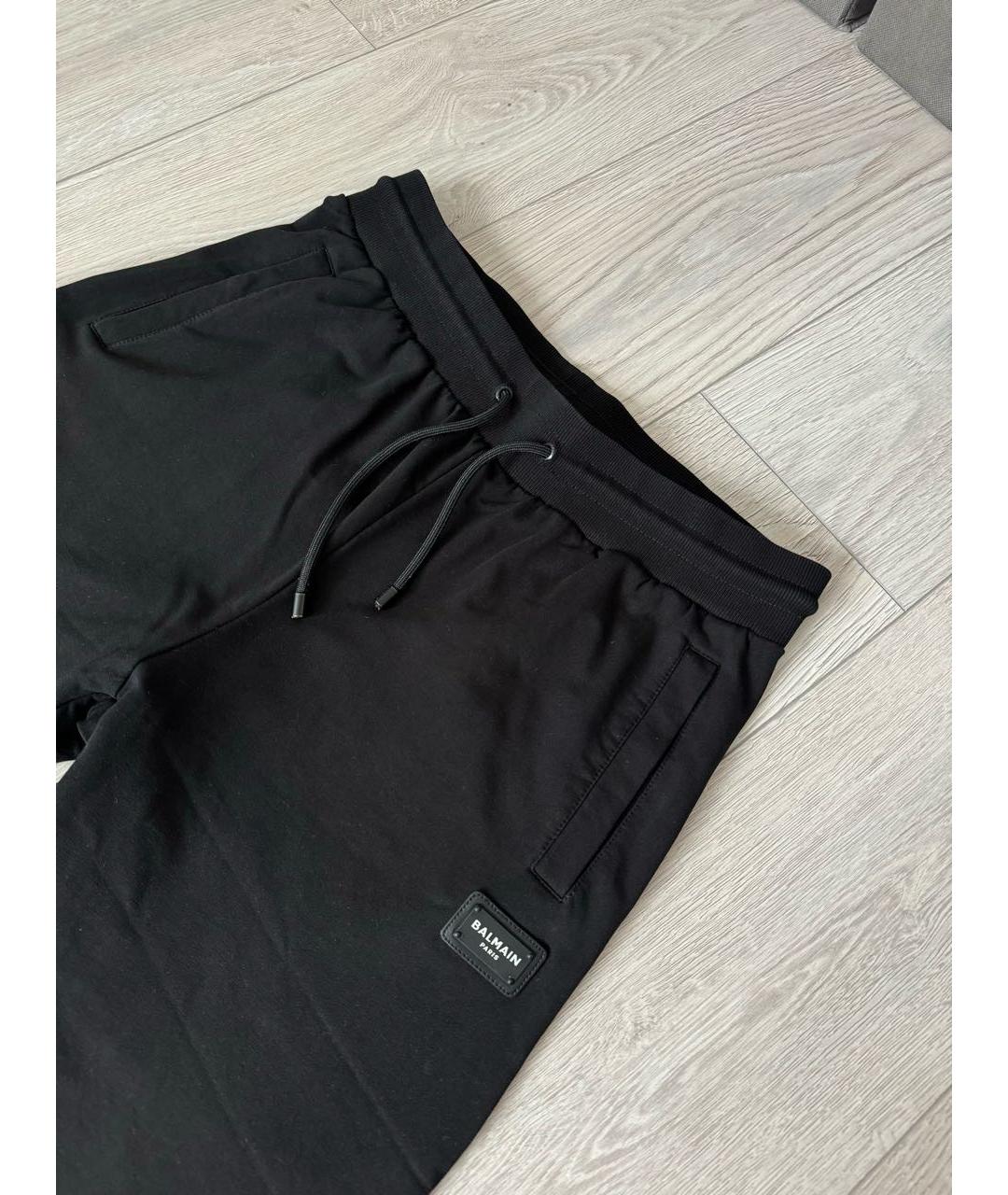 BALMAIN Черные хлопковые повседневные брюки, фото 2