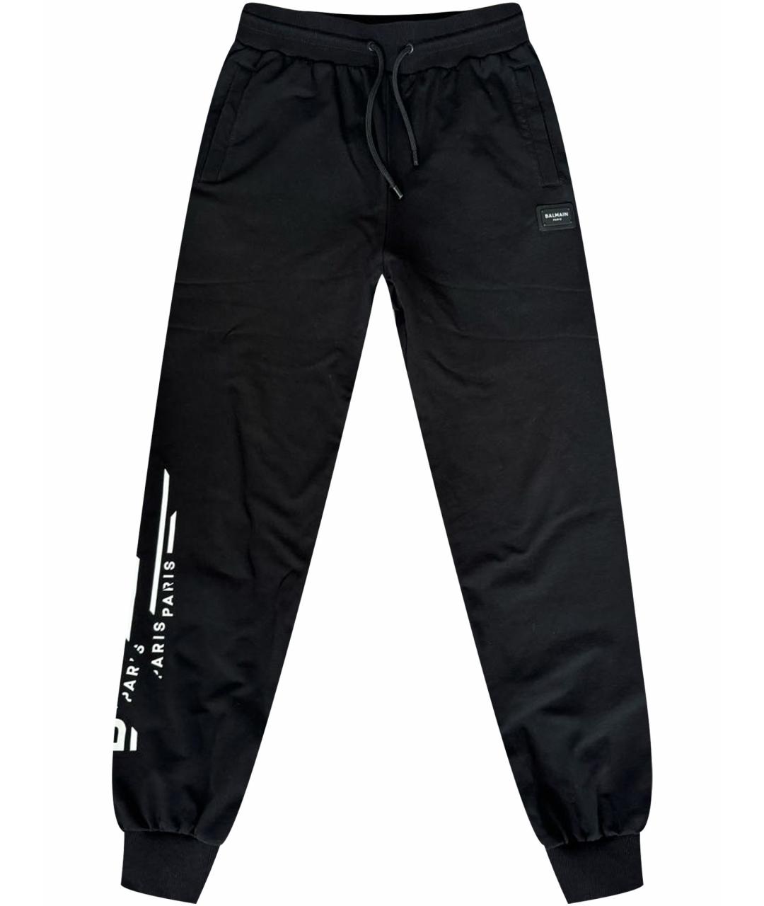 BALMAIN Черные хлопковые повседневные брюки, фото 1