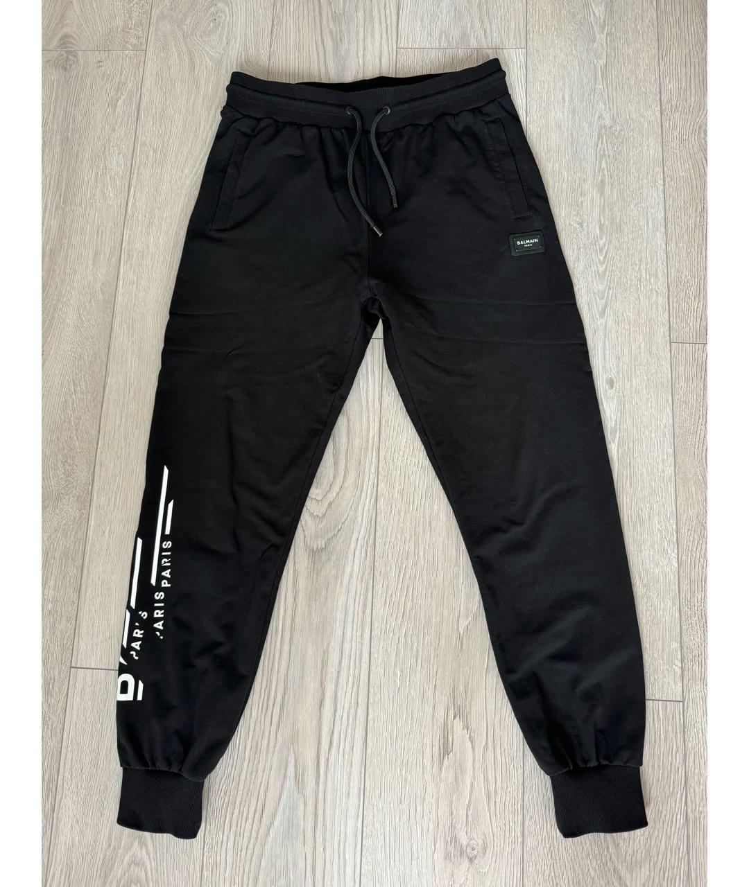 BALMAIN Черные хлопковые повседневные брюки, фото 9