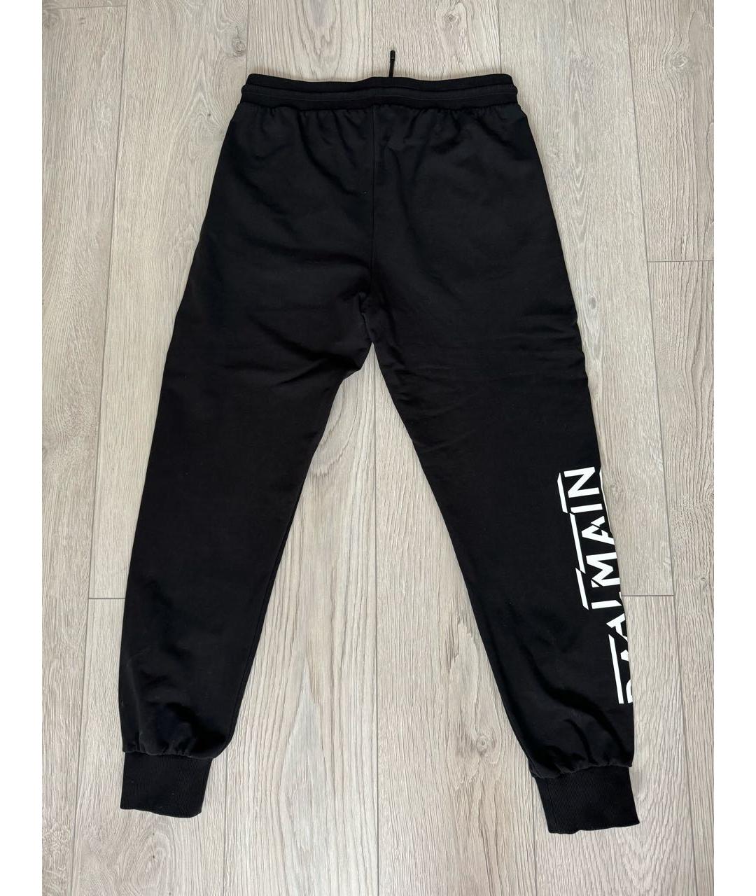 BALMAIN Черные хлопковые повседневные брюки, фото 3