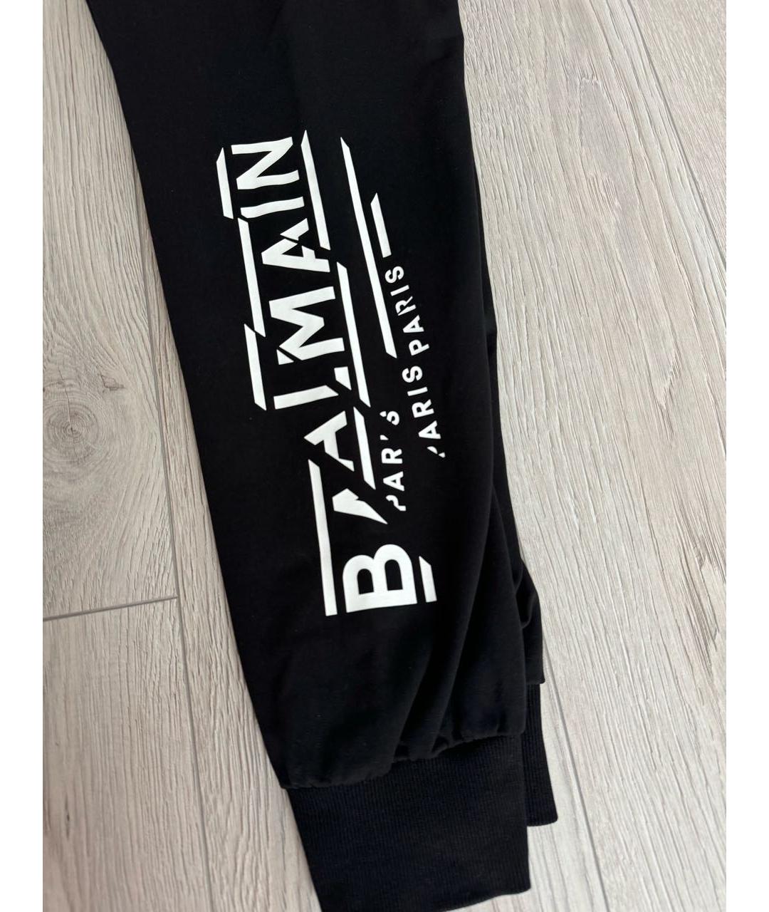BALMAIN Черные хлопковые повседневные брюки, фото 4